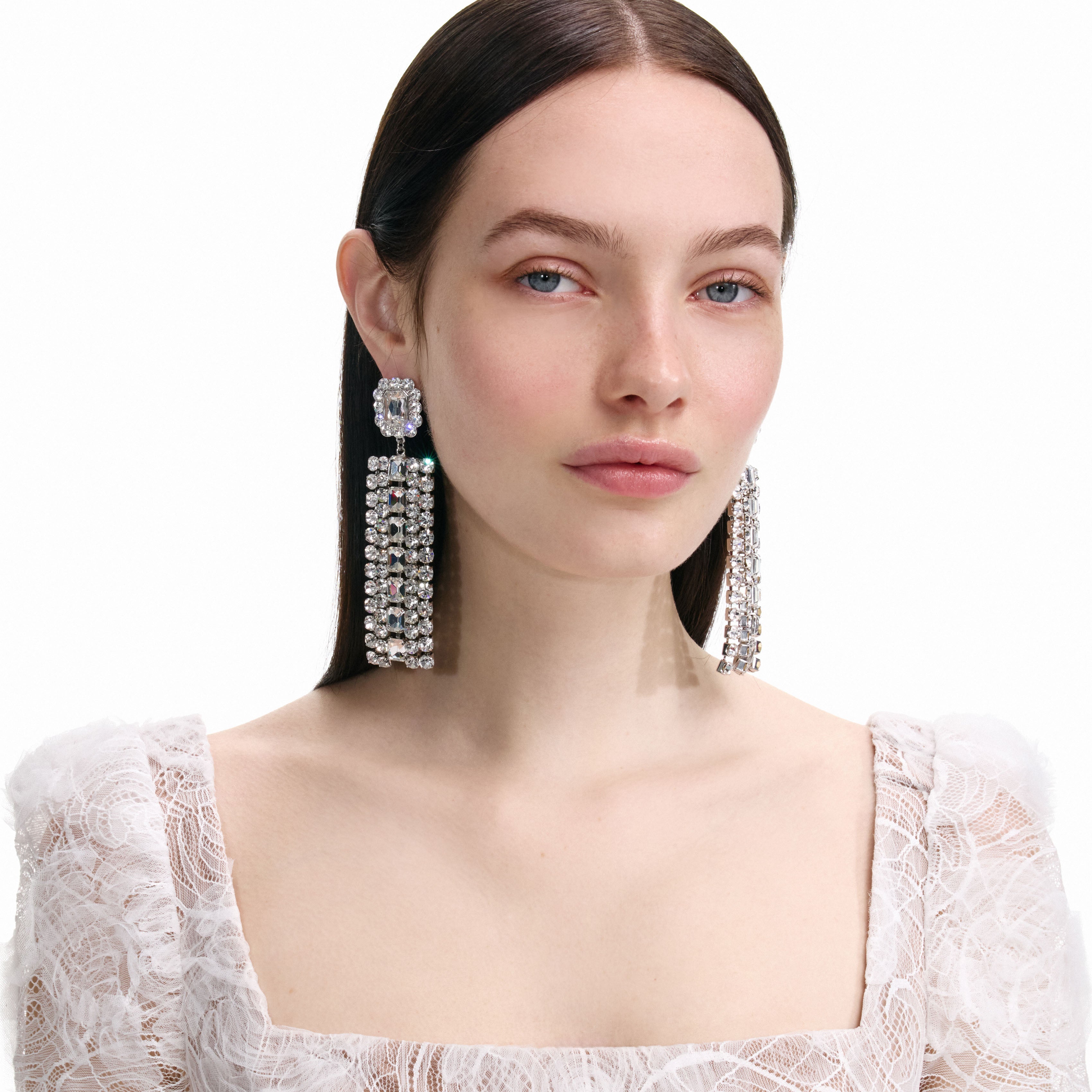 Self Portrait Tropfen Ohrringe Kristall Multi Diamante