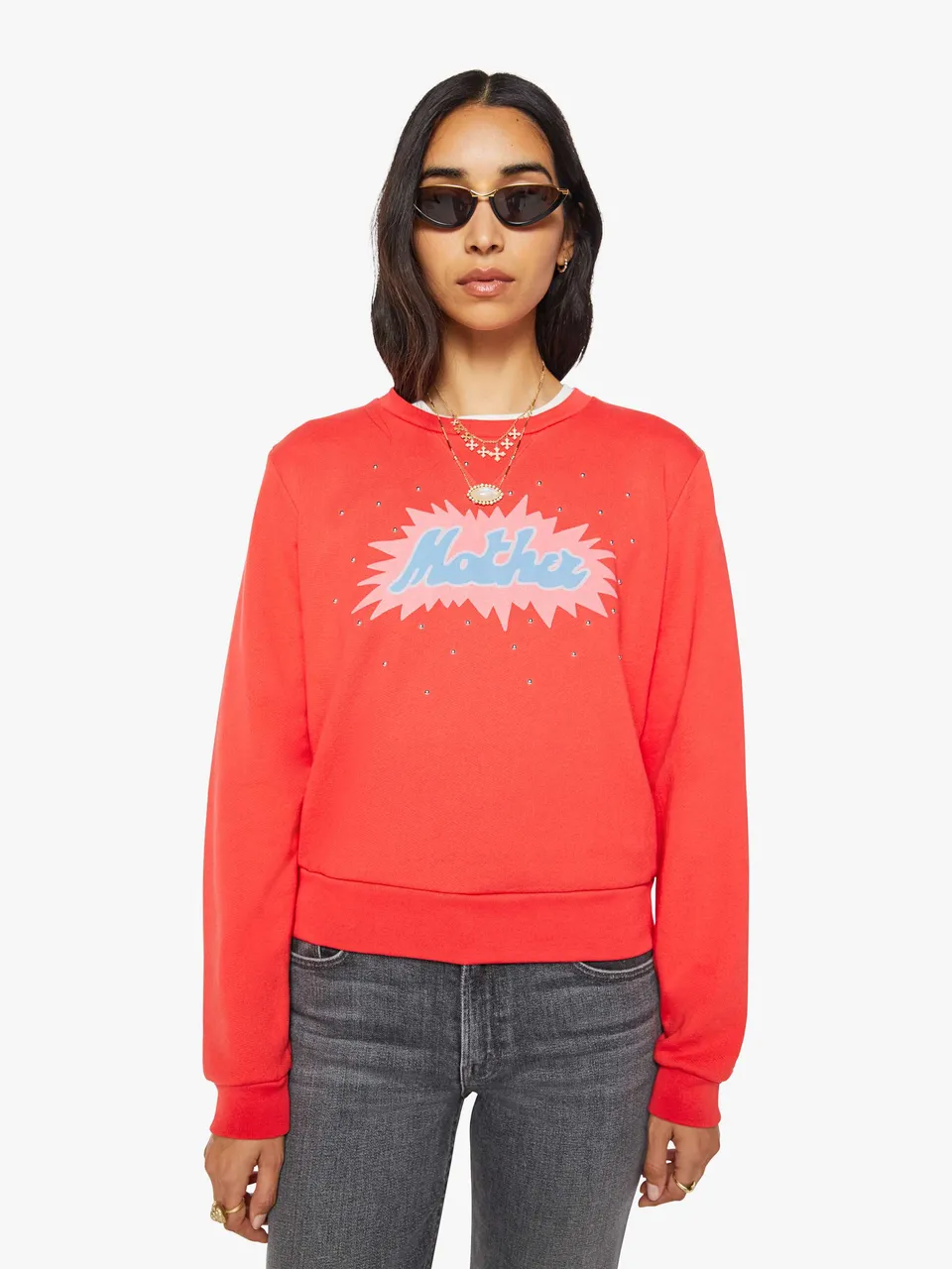 Mother The Dorito Camper Lil Firework Sweatshirt Rot Baumwolle