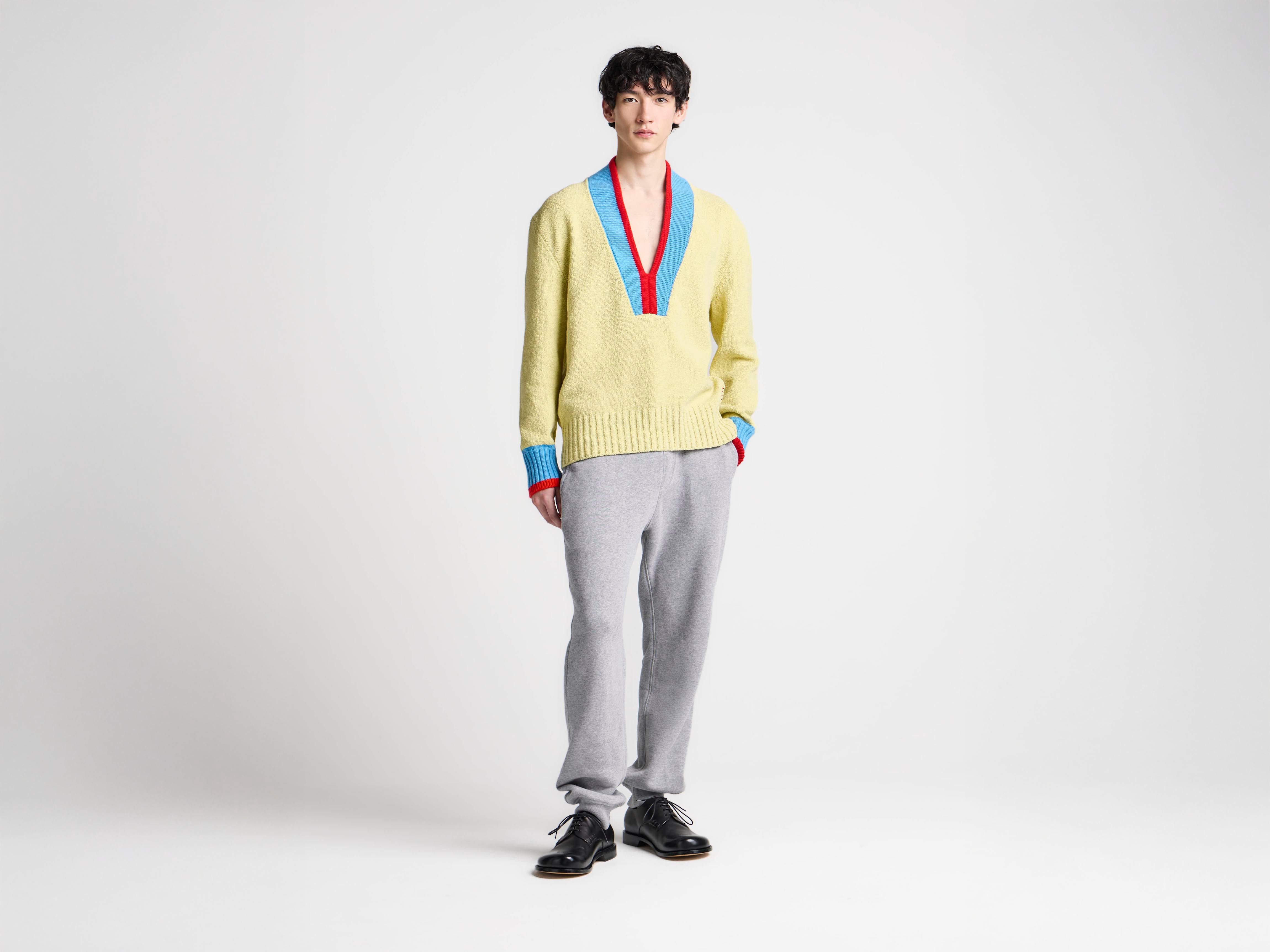 J.W.Anderson Contrast Trim Jumper Pullover Maize Gr.M Wolle