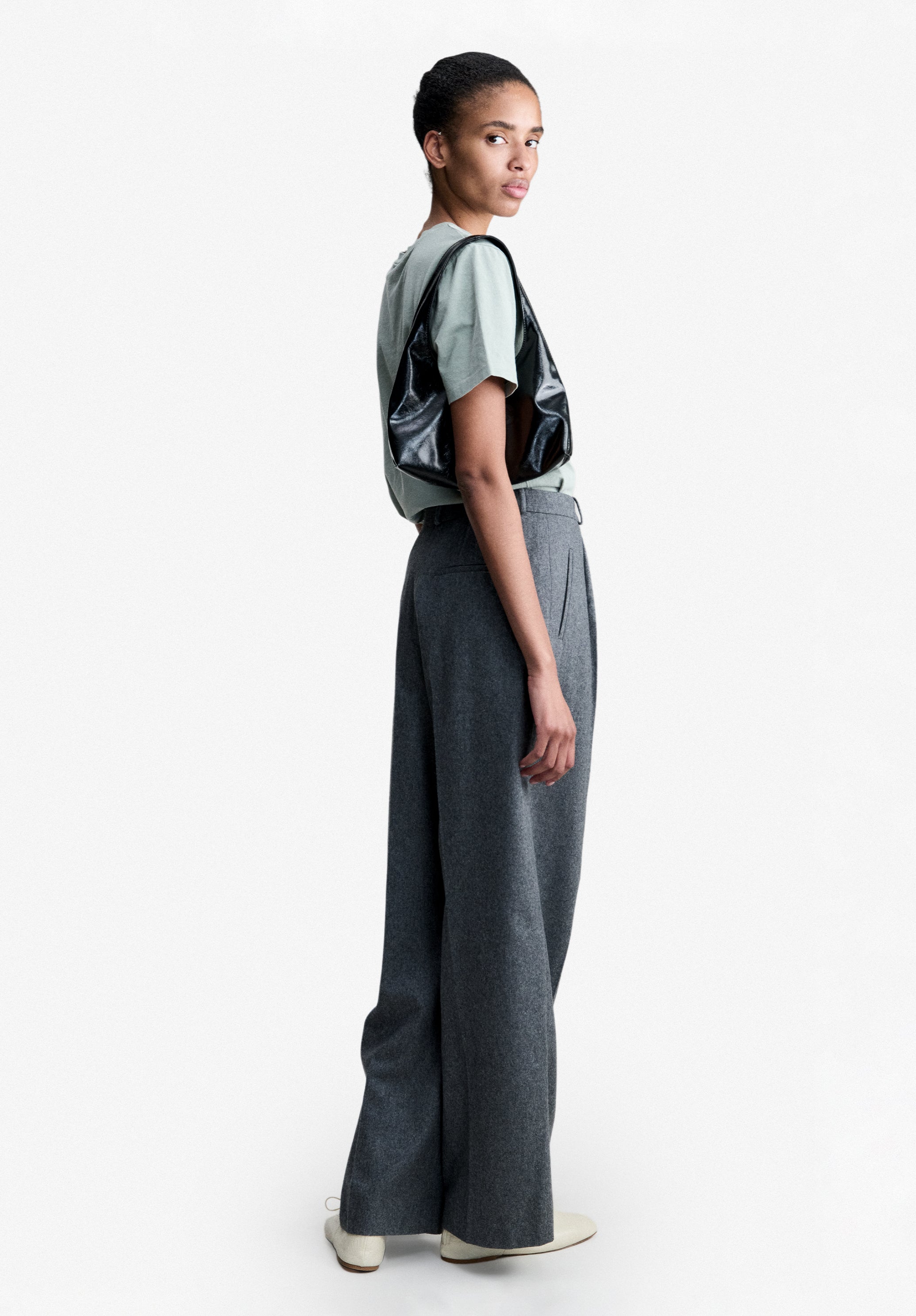 A.P.C. T-Shirt Rue Madame graugrün Bio Gr. M
