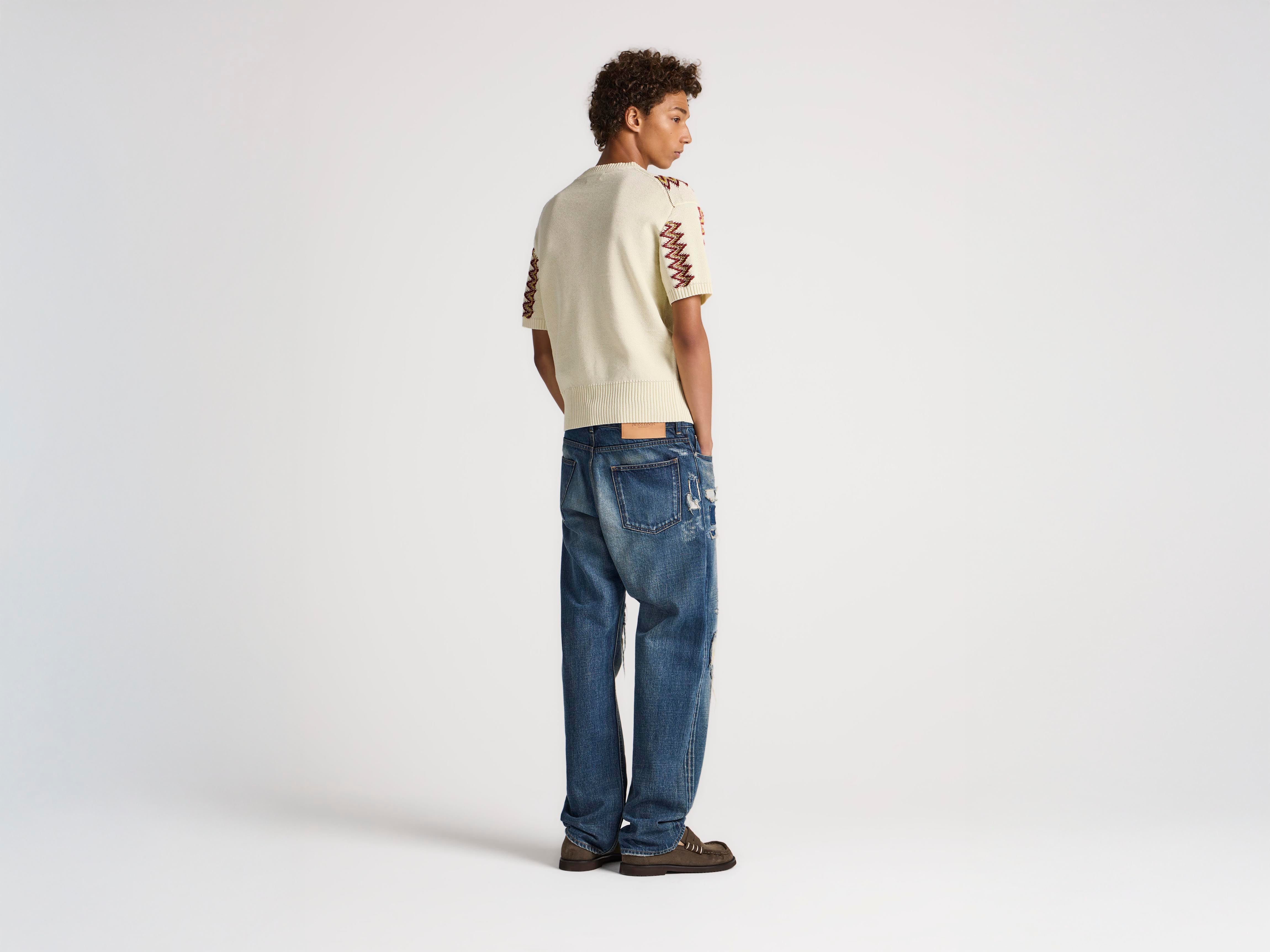 J.W.Anderson Jeans Straight Leg Jeans Herren Dunkelblau Selvedge