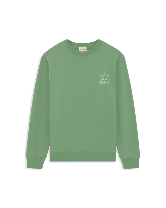 Drôle De Monsieur Slogan Sweatshirt hellgrün Baumwolle
