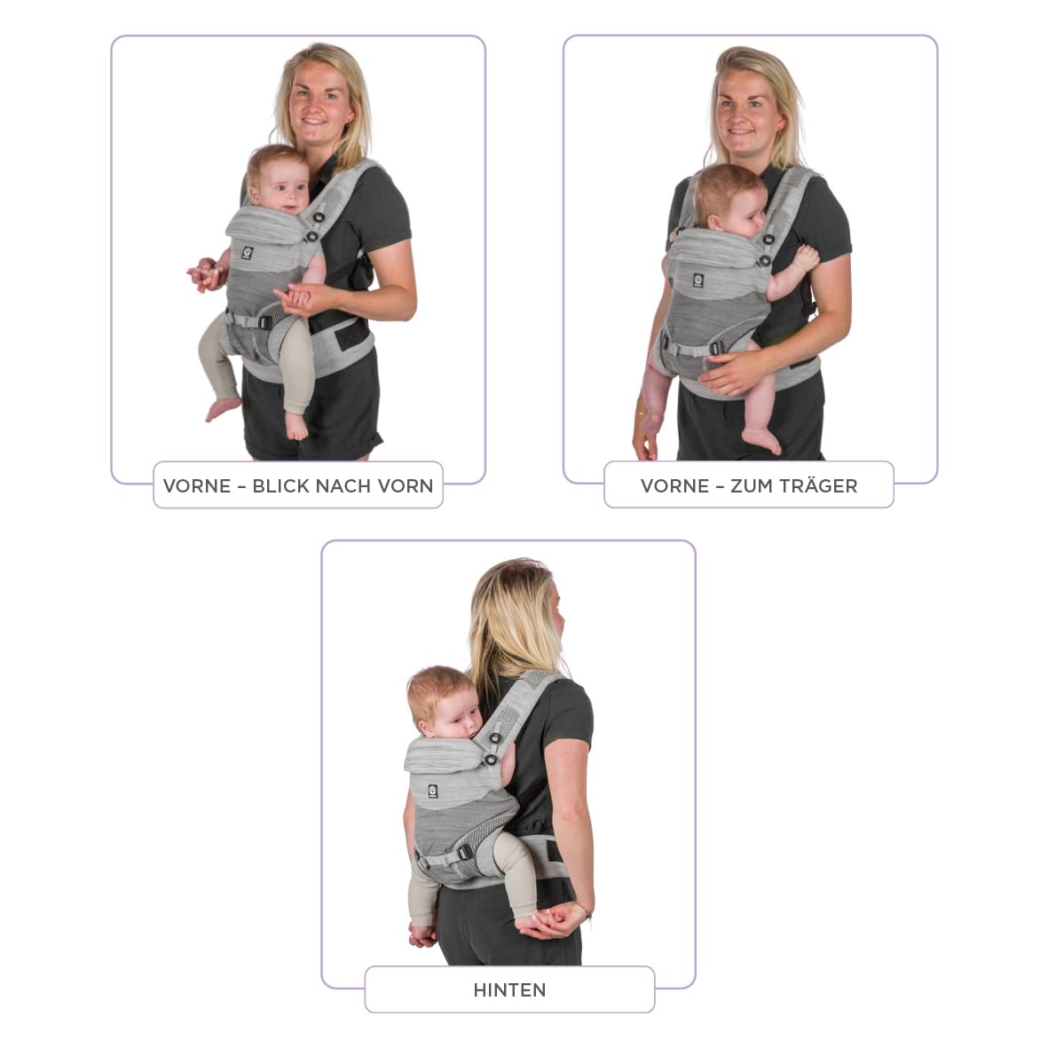 Dooky Carrier Terra Nova Babytrage Schwarz 0-3 Jahre bis 15 kg