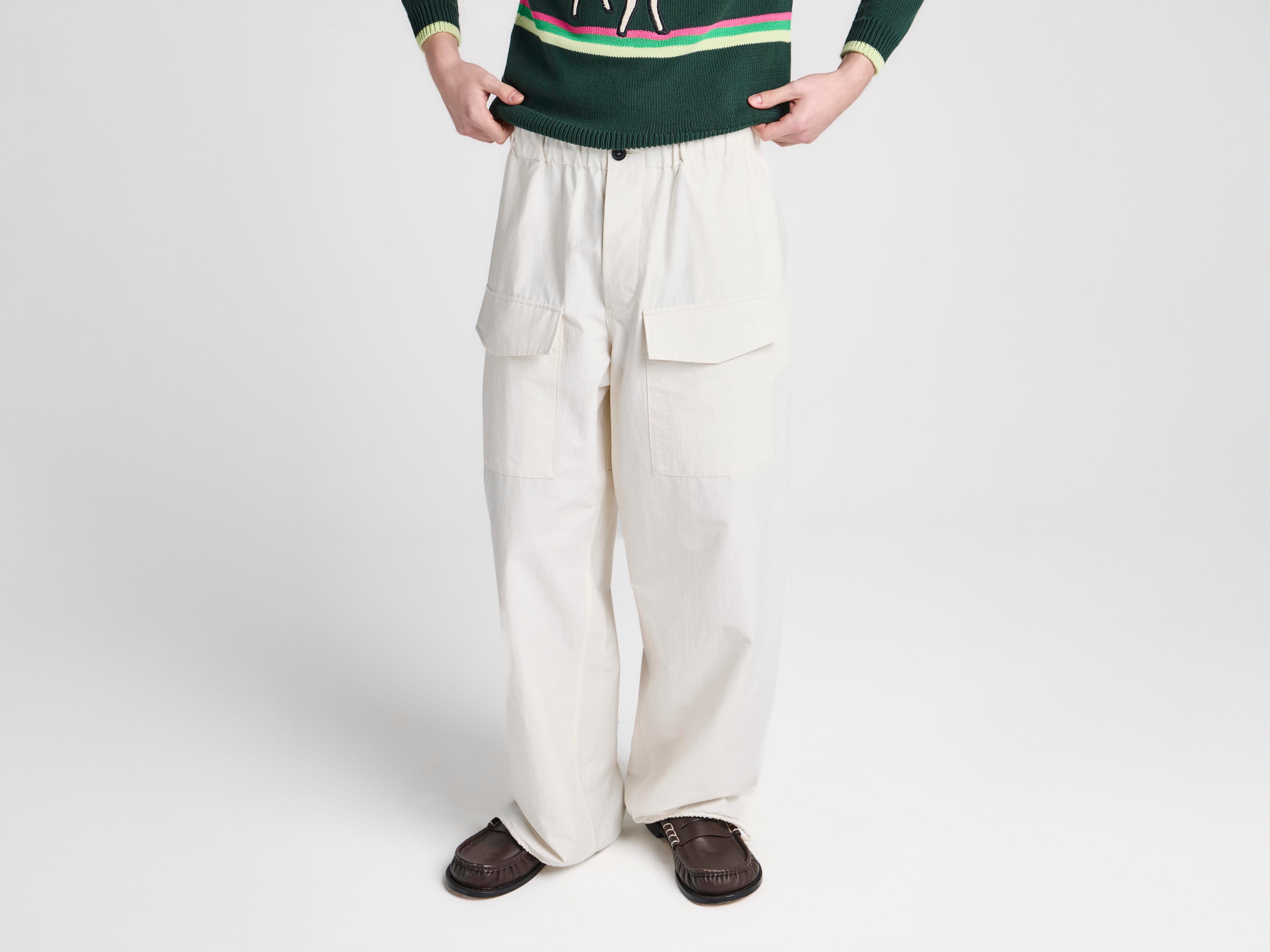 J.W.Anderson Parachute Track Pants Hose ivory weites Bein