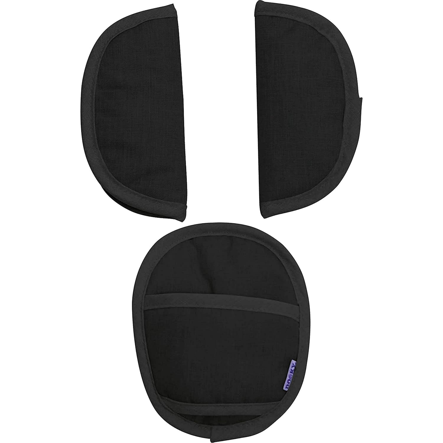 Dooky Universal Pads Gurtpolster Black 3er Set Baumwolle