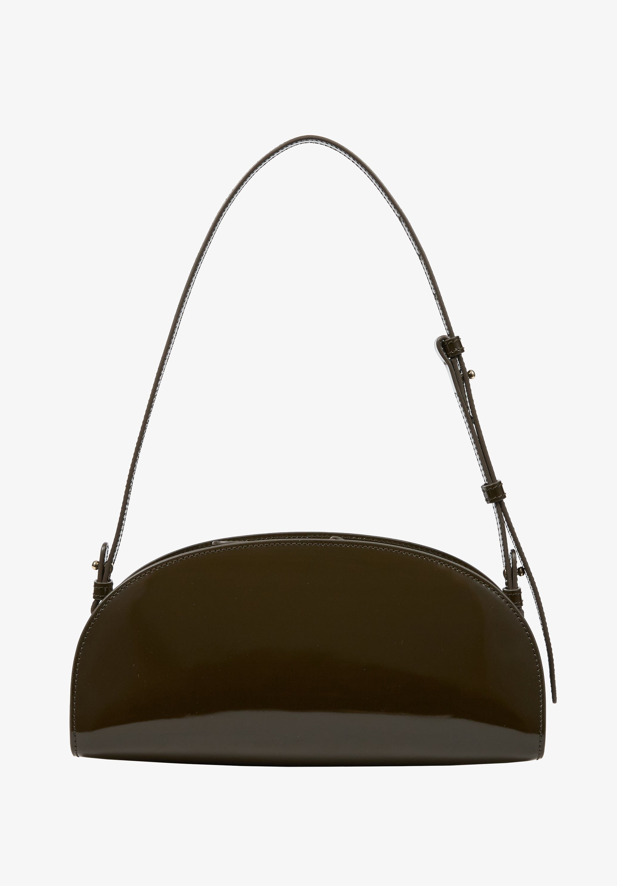 A.P.C. Demi-Lune Shoulder Tasche TU Schwarz Leder