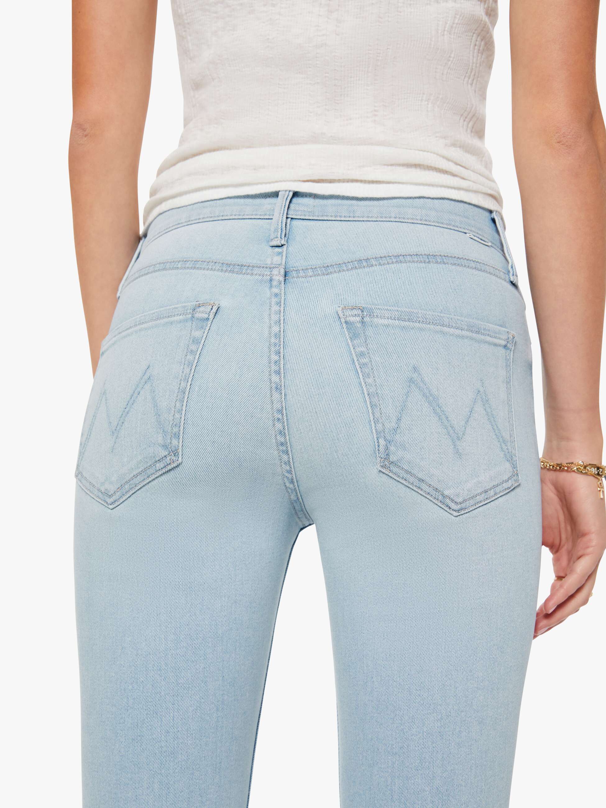 Mother Denim Mid Rise Dazzler Crop Jeans Pretty Please