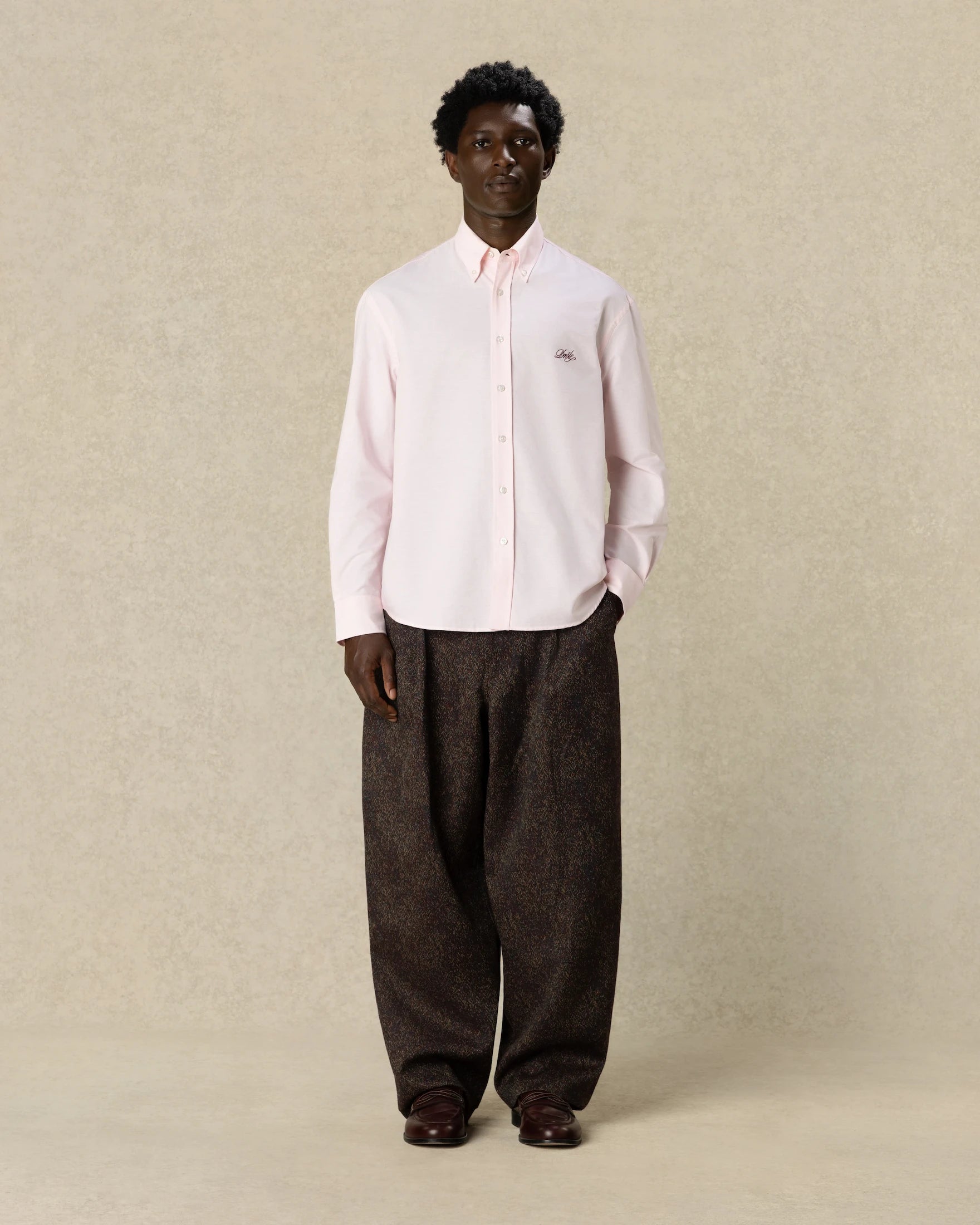 Drôle De Monsieur Plain Boxy Shirt rosa Baumwolle