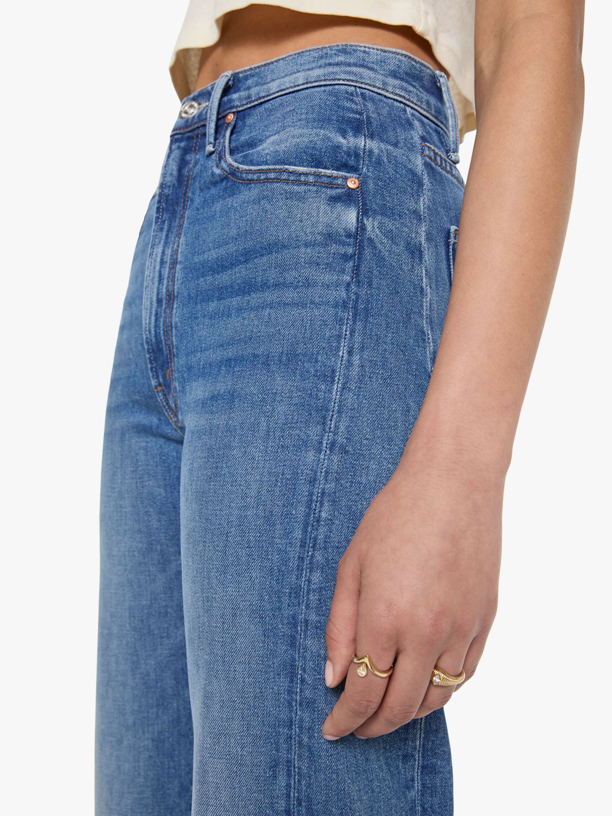 Mother The Half-Pipe Flood Damenjeans Get Two Birds Stoned
