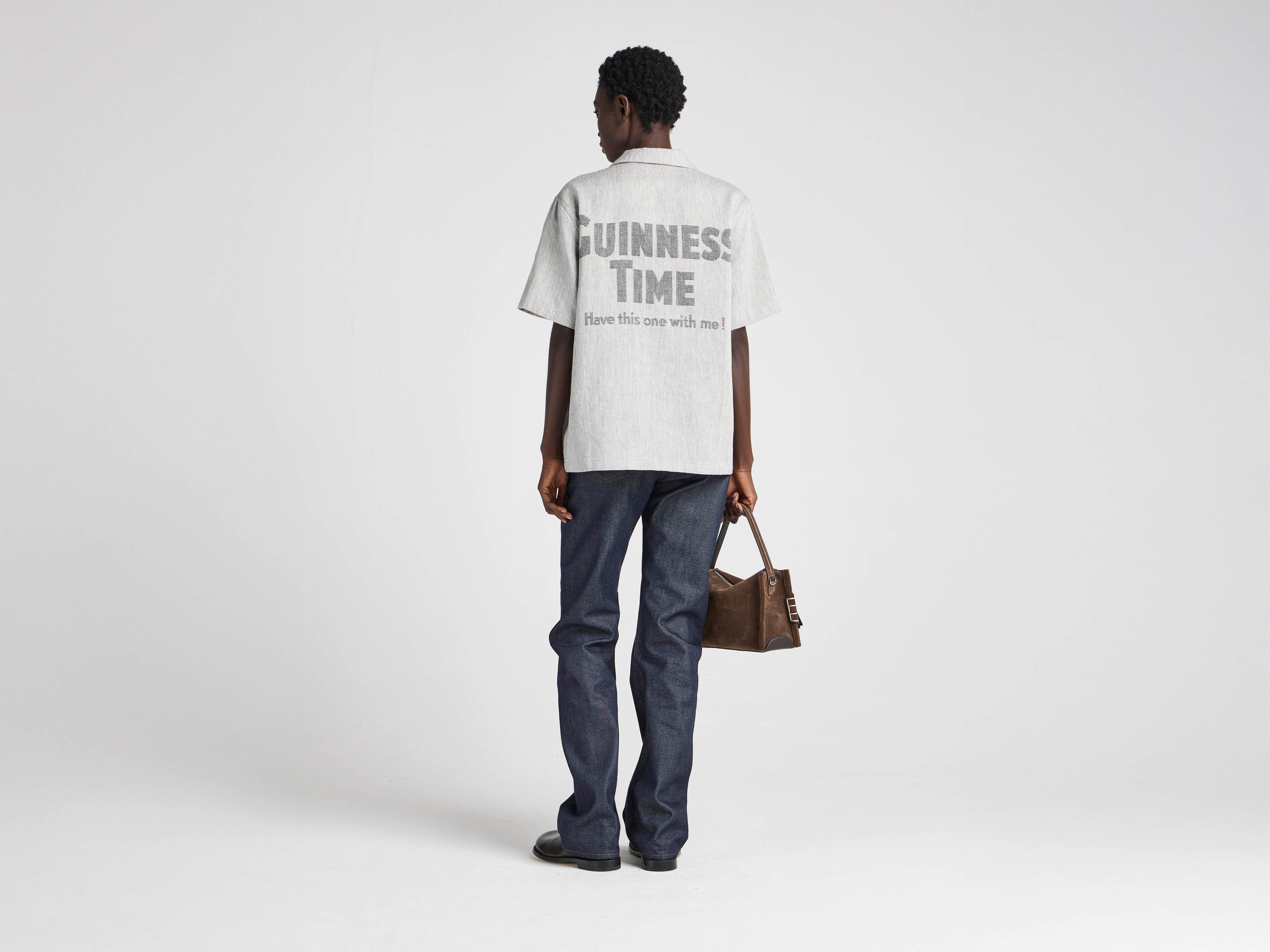 J.W.Anderson x Guinness Linen Hemd clay Camp-Kragen