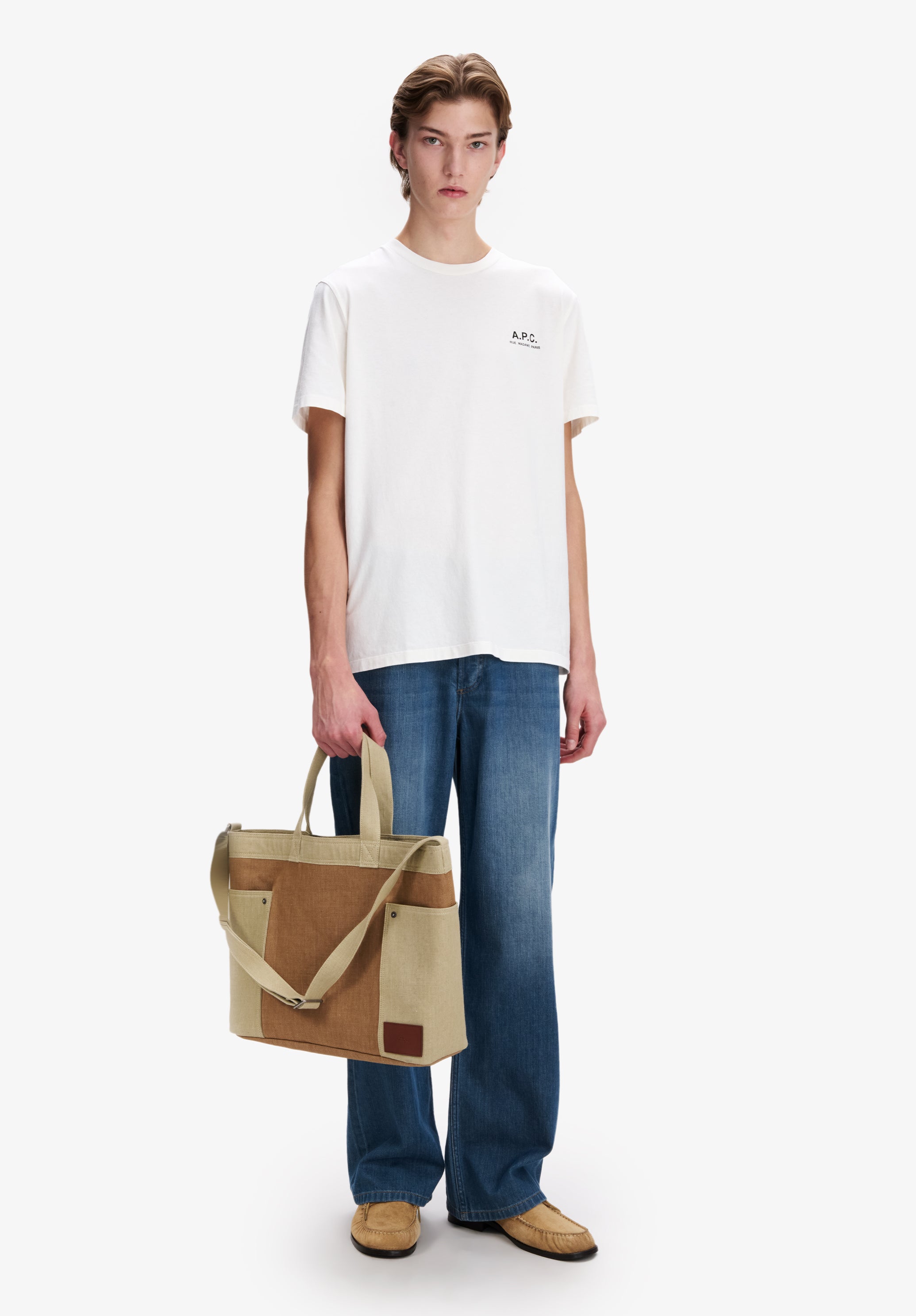 A.P.C. Rue Madame T-Shirt cremeweiß Bio-Baumwolle