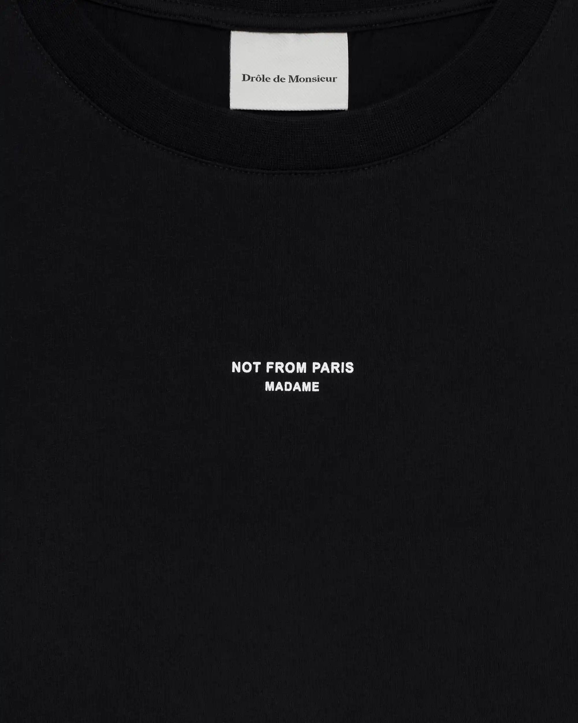 Drôle De Monsieur Slogan Tank Top Schwarz Baumwolle