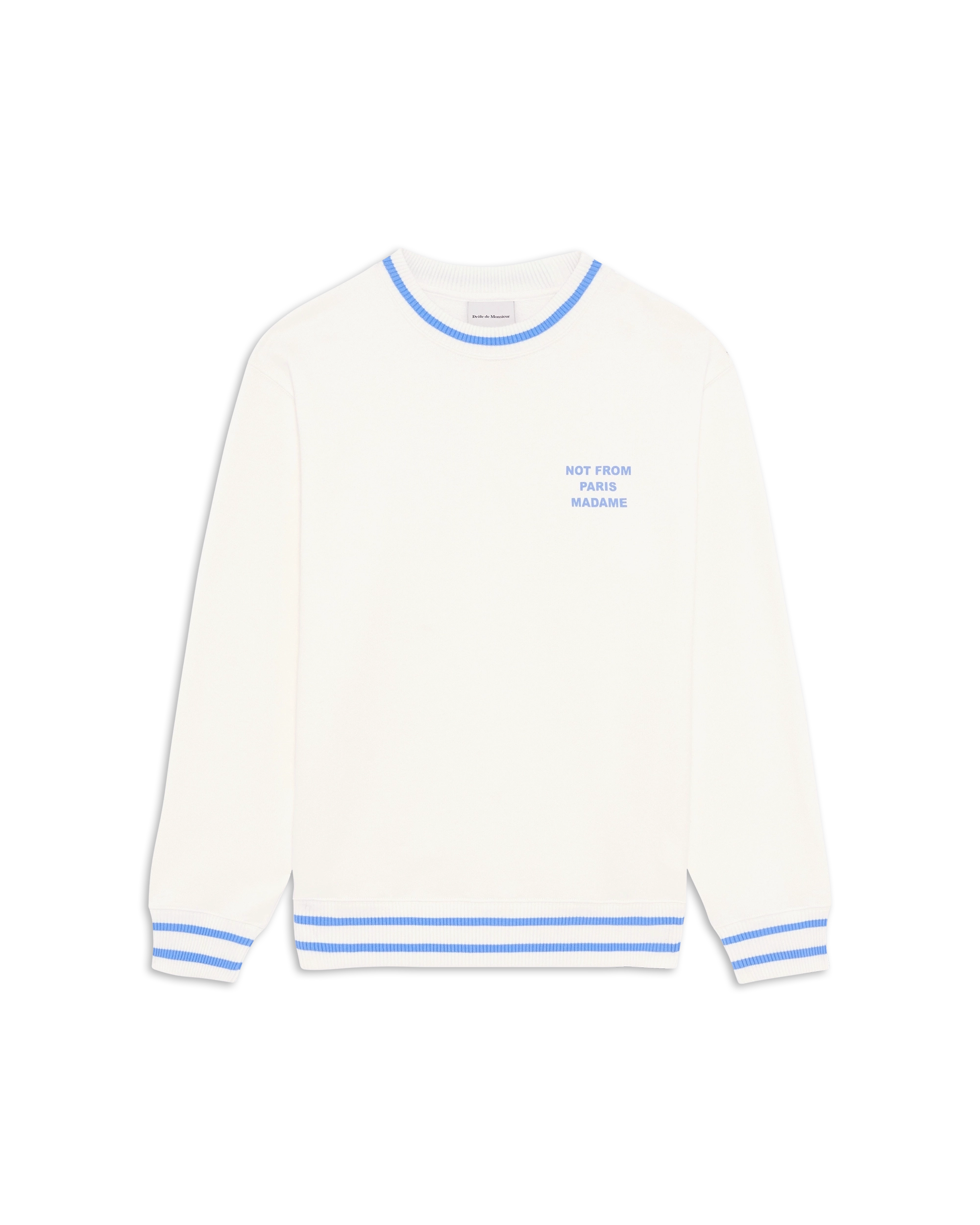 Drôle De Monsieur Sport Slogan Sweatshirt Pullover Off-White