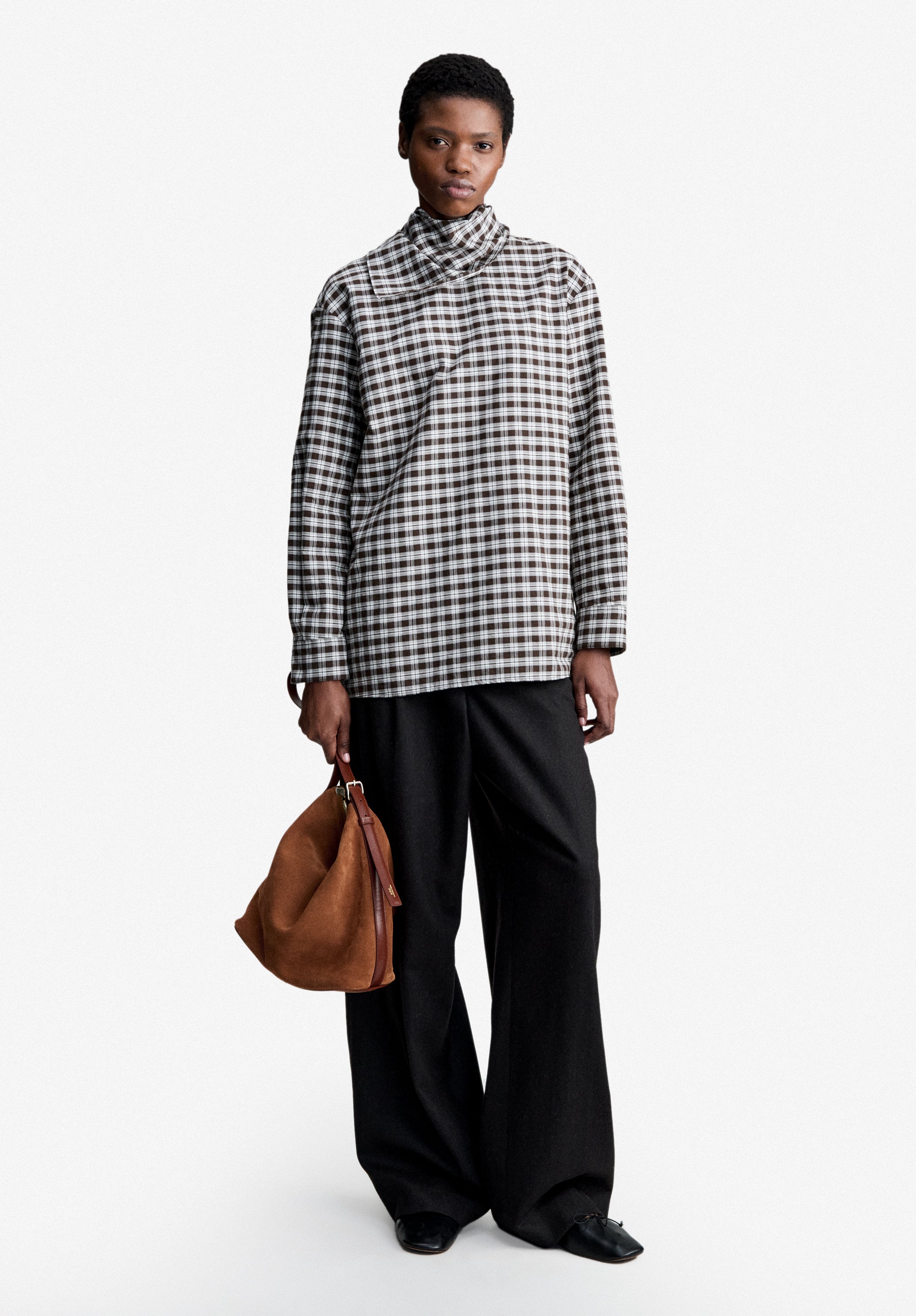 A.P.C. Bluse mit Schluppenkragen Bluse 38 Bio-Baumwolle