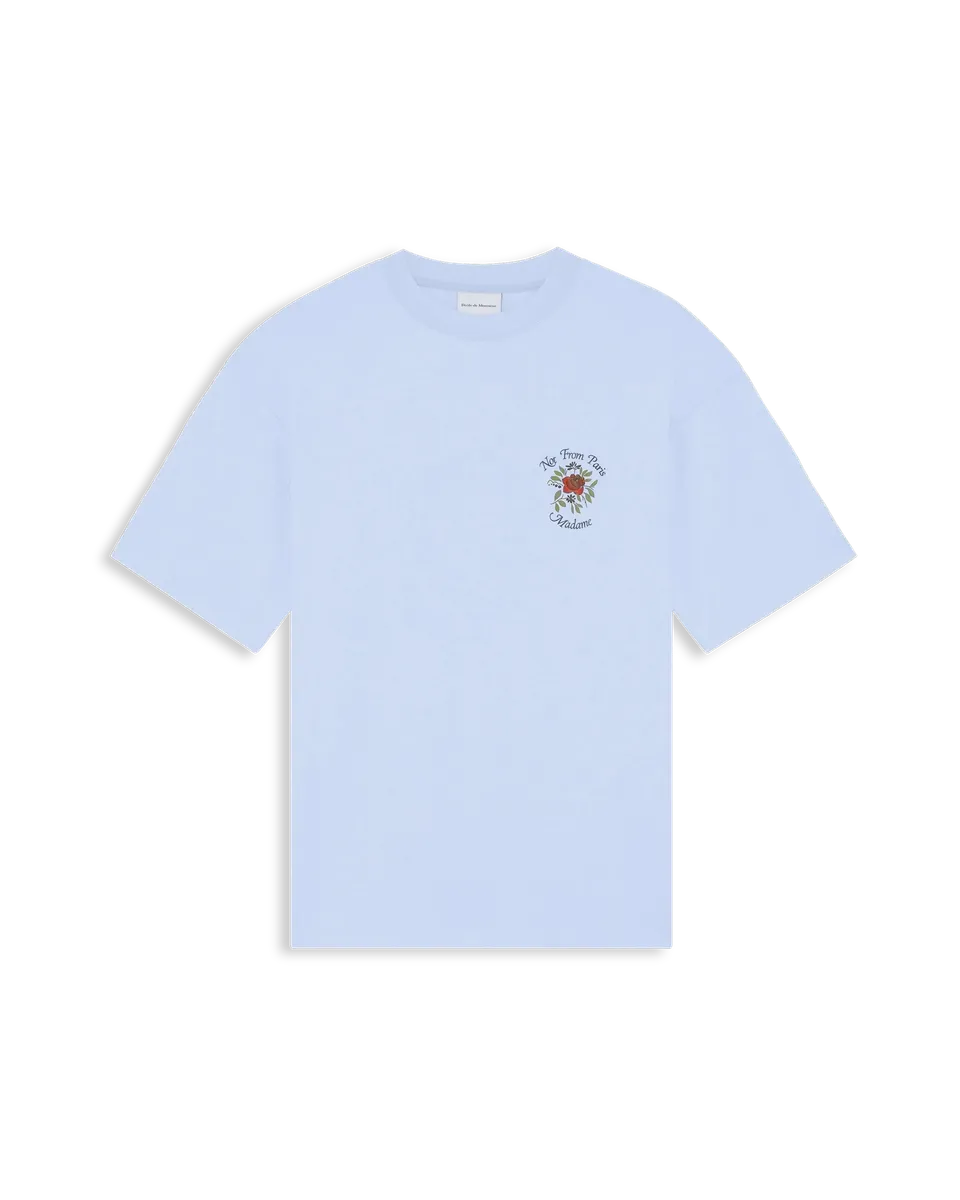Drôle De Monsieur Slogan Rose T-Shirt hellblau