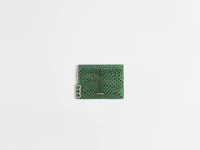 J.W.Anderson Loafer Card Holder Kartenetui Grün Leder