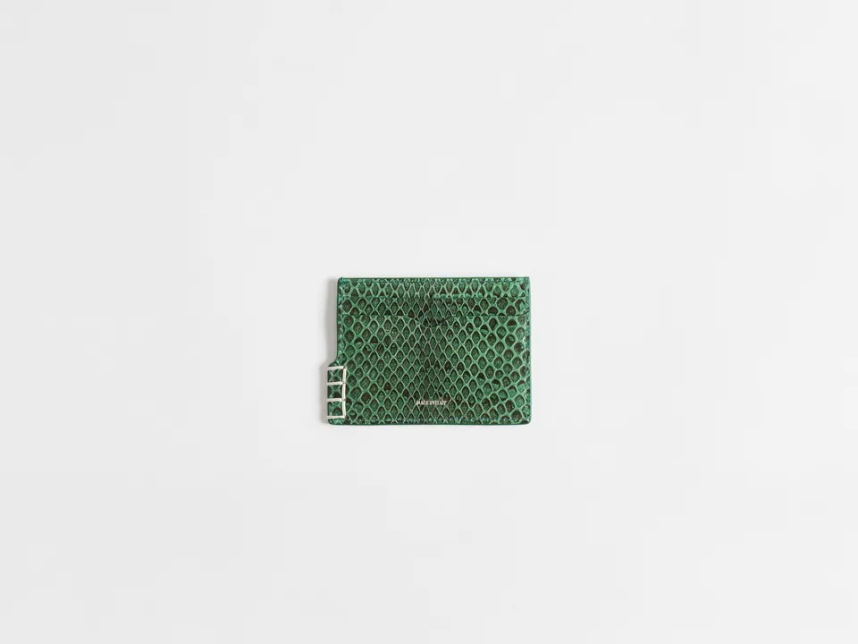 J.W.Anderson Loafer Card Holder Kartenetui Grün Leder