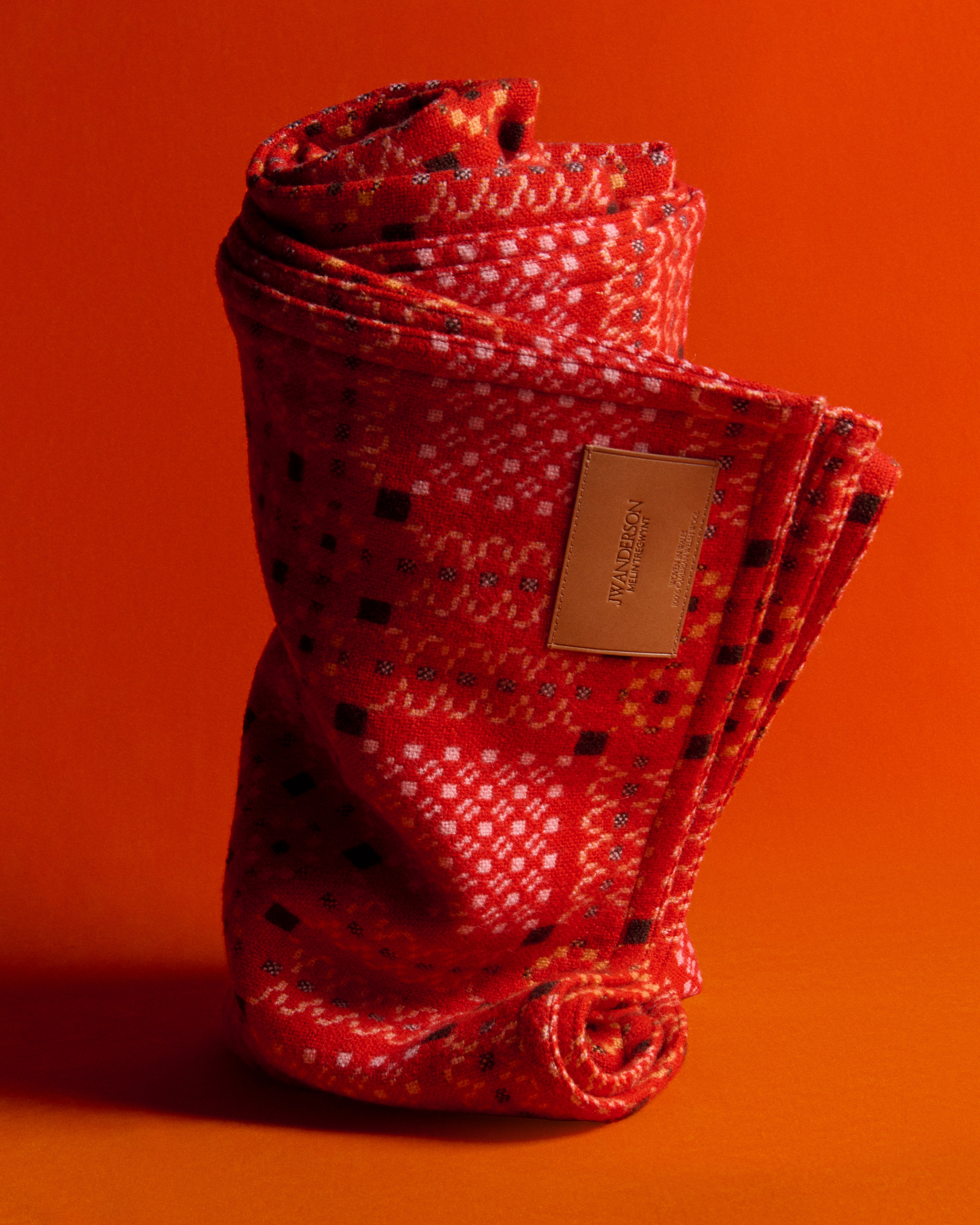 J.W.Anderson Welsh Blanket Wohndecke Tomatenrot Wolle