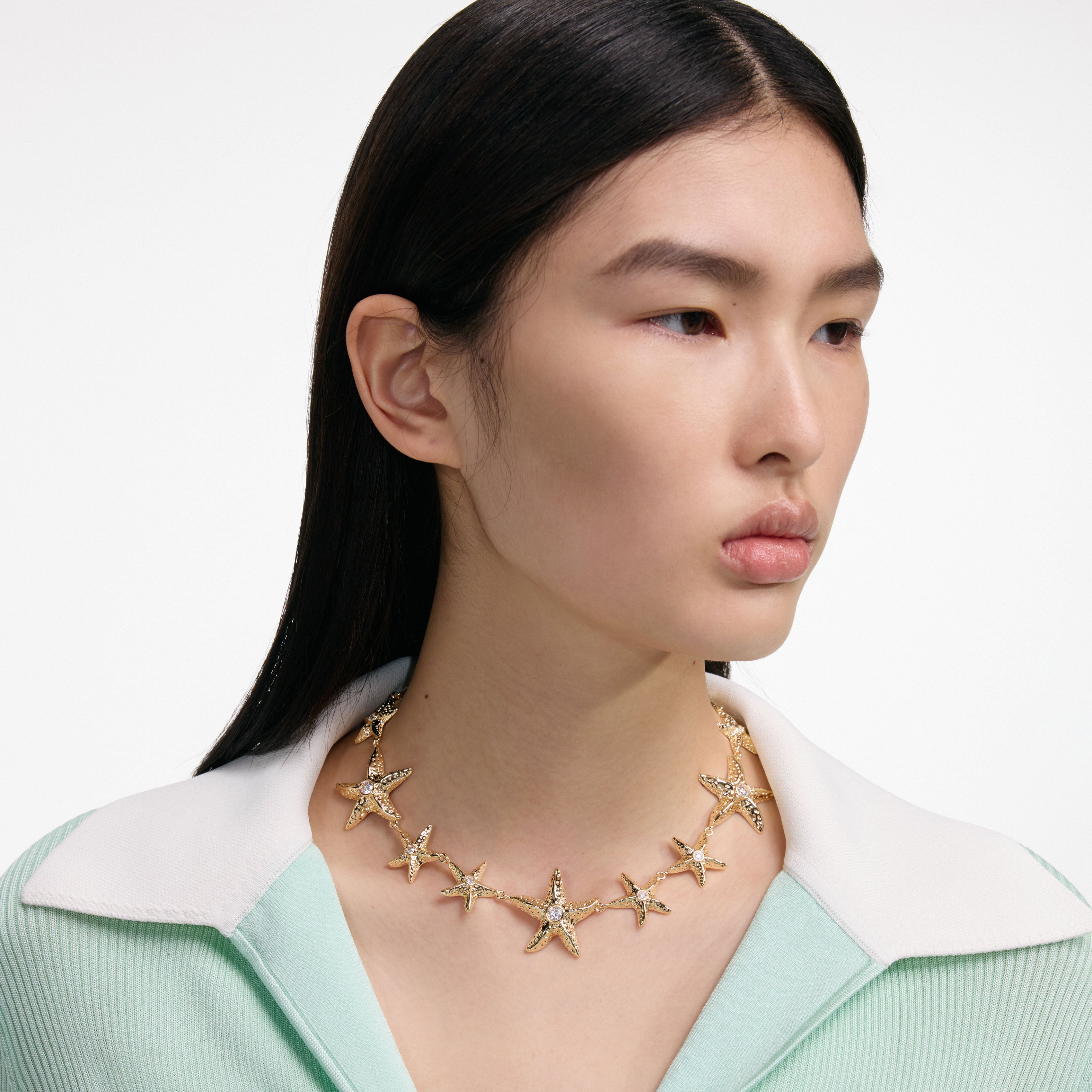 Self Portrait Mottled Gold Sea Star Necklace Kette Gold