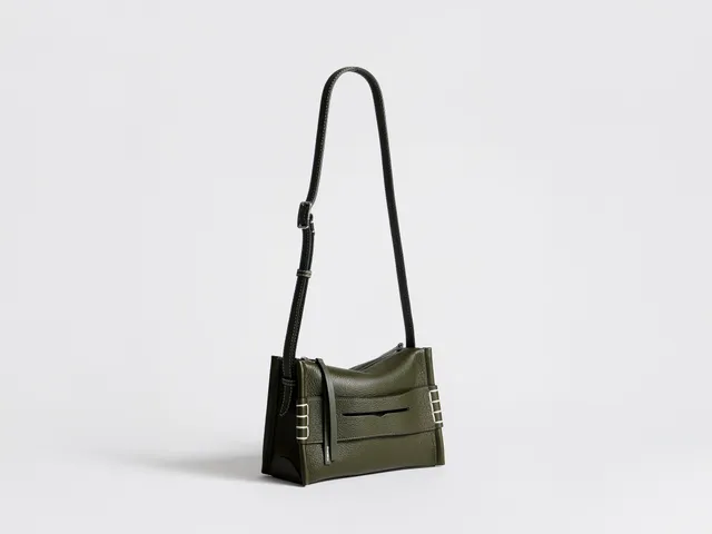 J.W.Anderson Loafer Messenger Tasche Khaki Kalbsleder Small