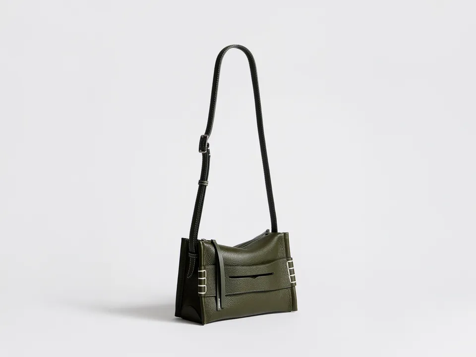 J.W.Anderson Loafer Messenger Tasche Khaki Kalbsleder Small