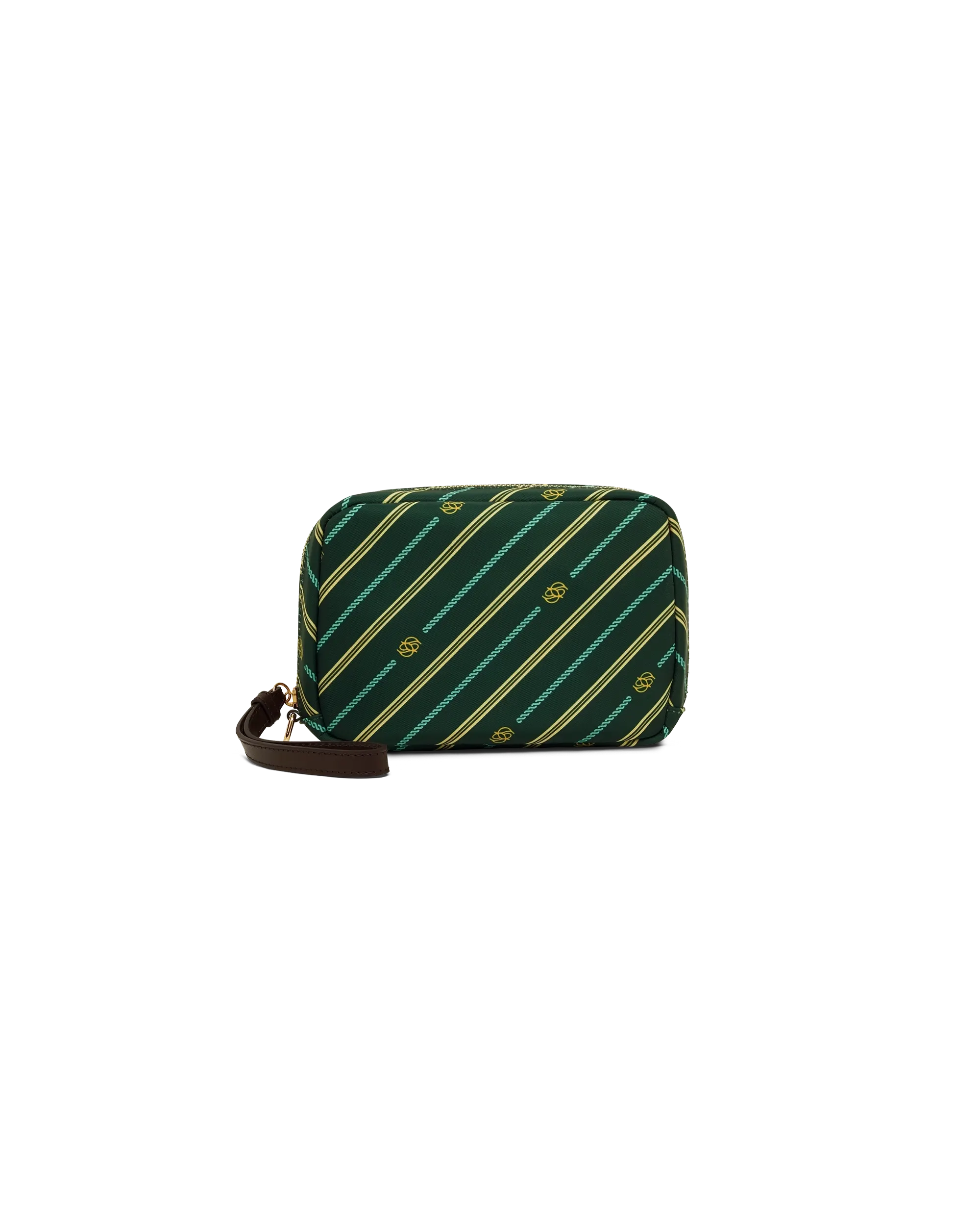 Drôle De Monsieur Monogram Pouch Dunkelgrün Nylon