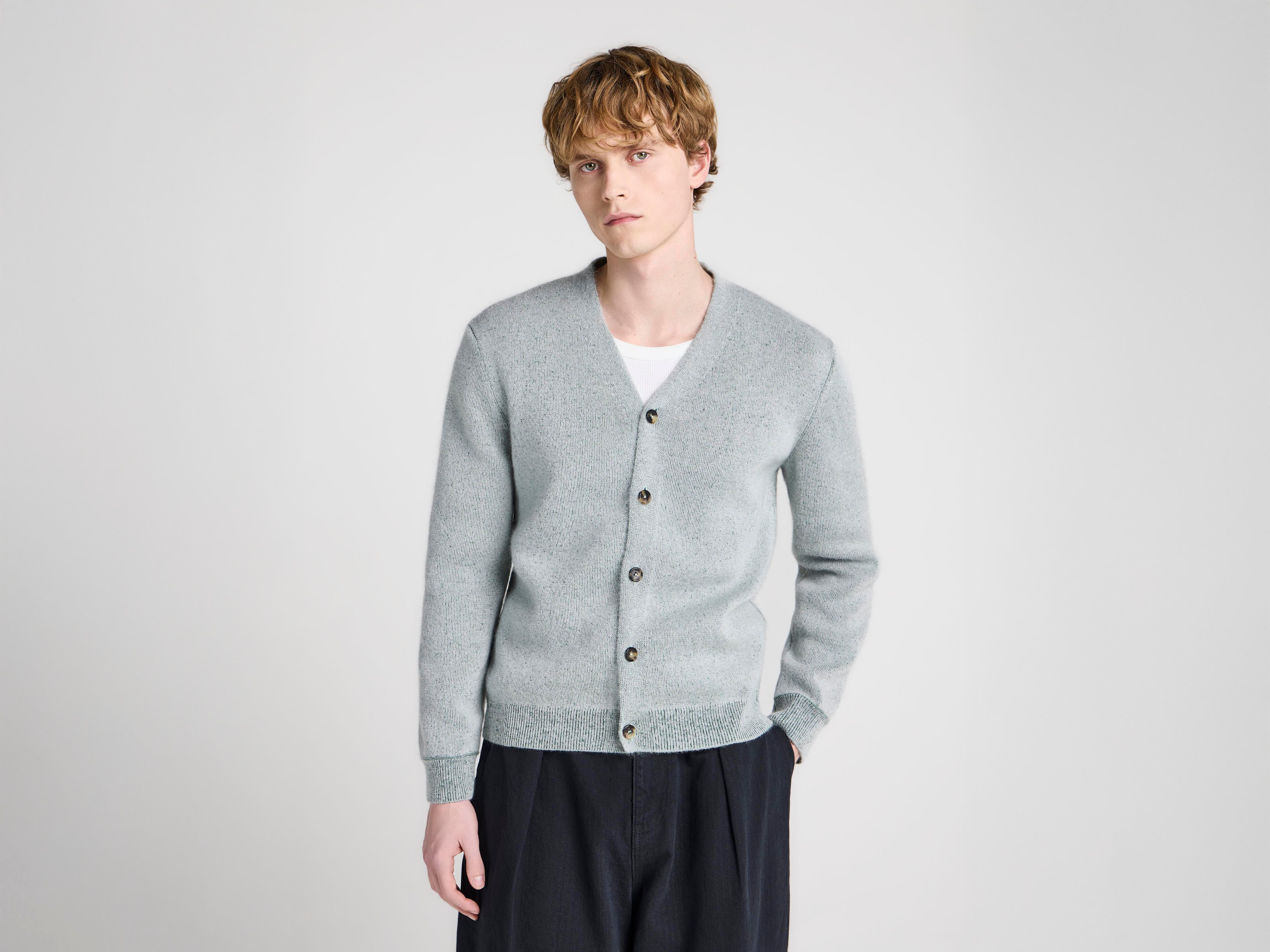 J.W.Anderson Knitwear Mohair Cardigan Herren Hellgrau
