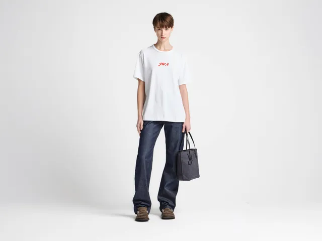 J.W. Anderson JWA Script T-Shirt Damen Weiß Baumwolle