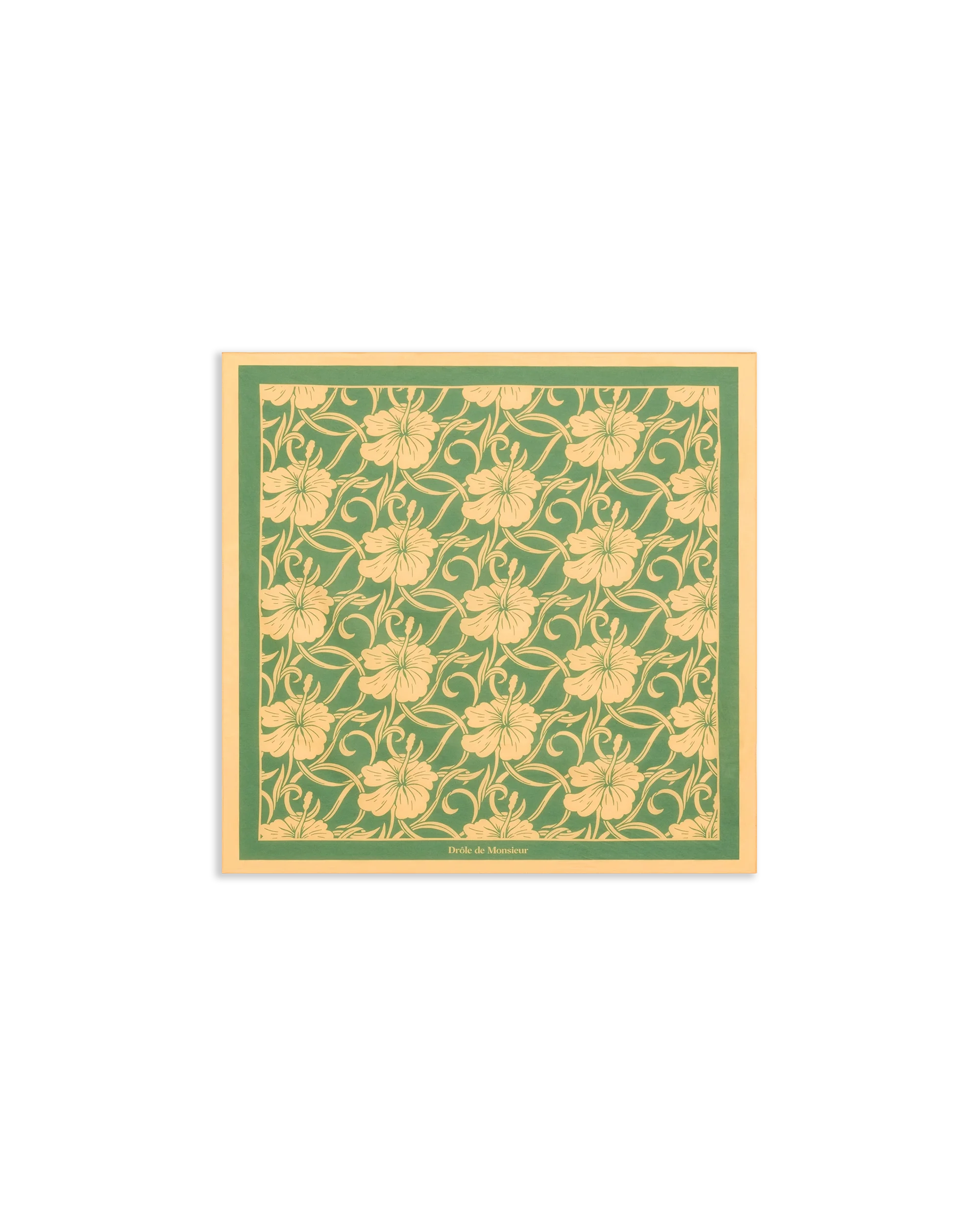 Drôle De Monsieur Foulard Monogramme Hibiscus Tuch Hellgrün