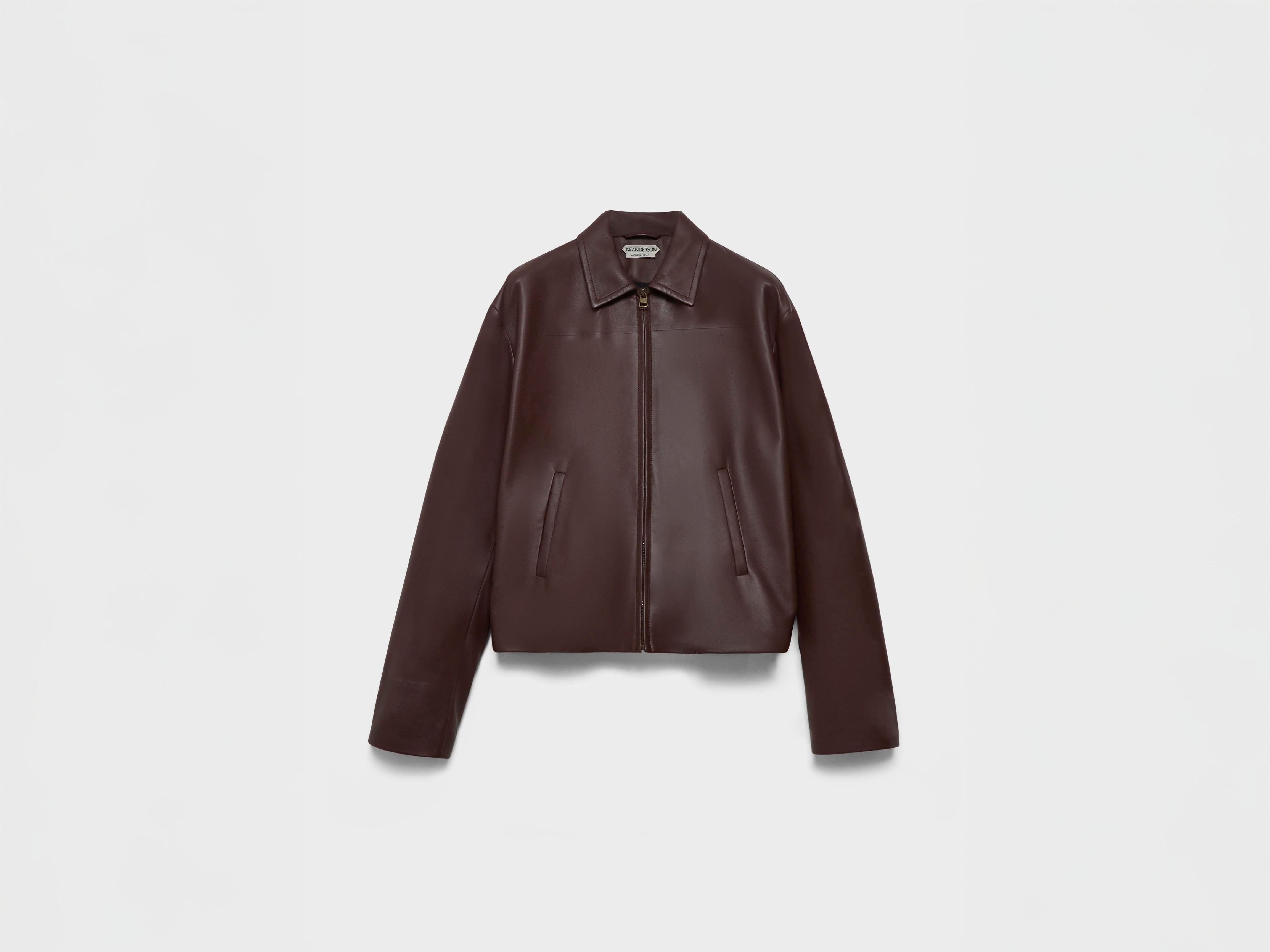 J.W.Anderson Blouson Lederjacke Damen Schokobraun Nappa
