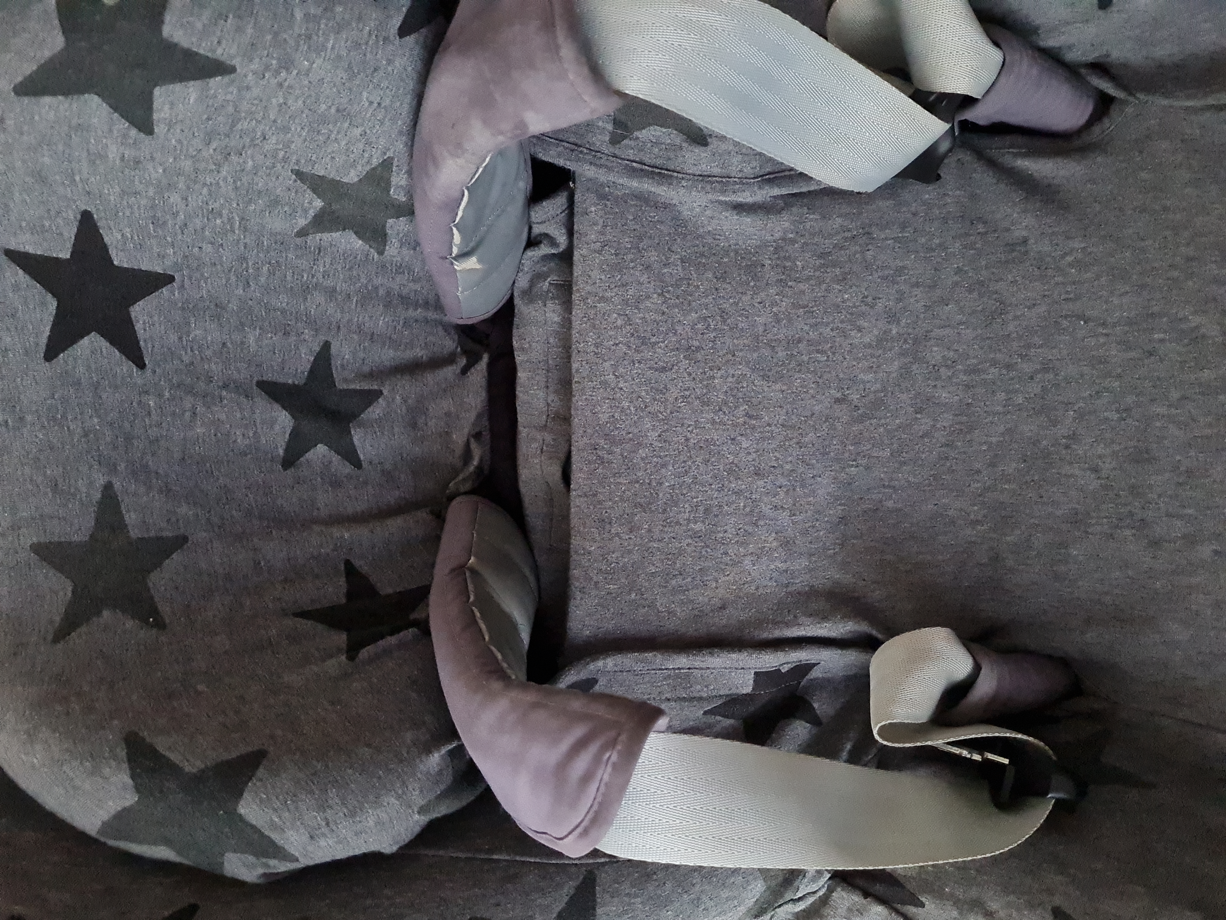 DOOKY Seat Cover Group 1 Grey Stars Sitzbezug grau 9-18 kg