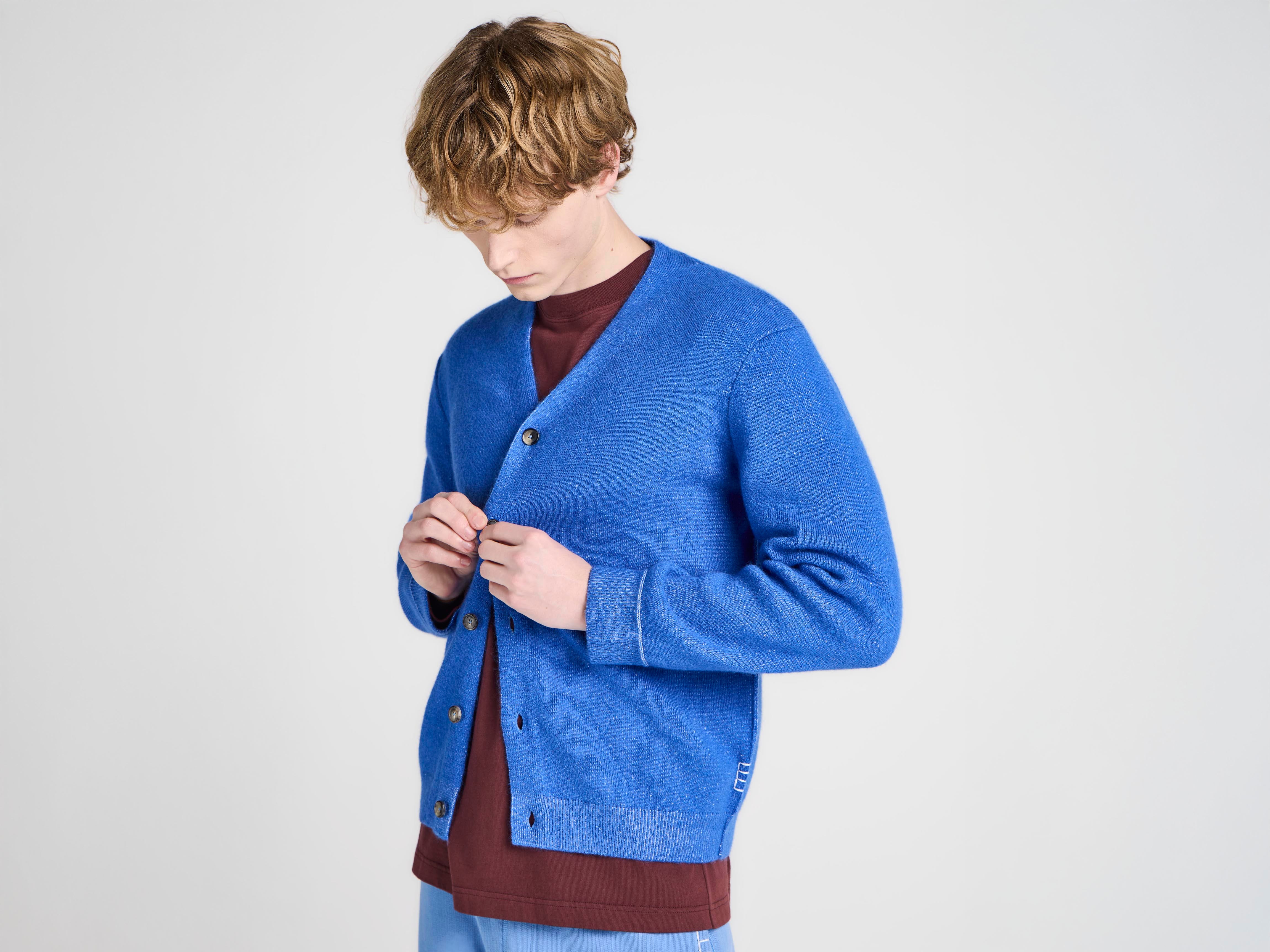 J.W.Anderson Mohair Cardigan Strickjacke Cobalt Herren