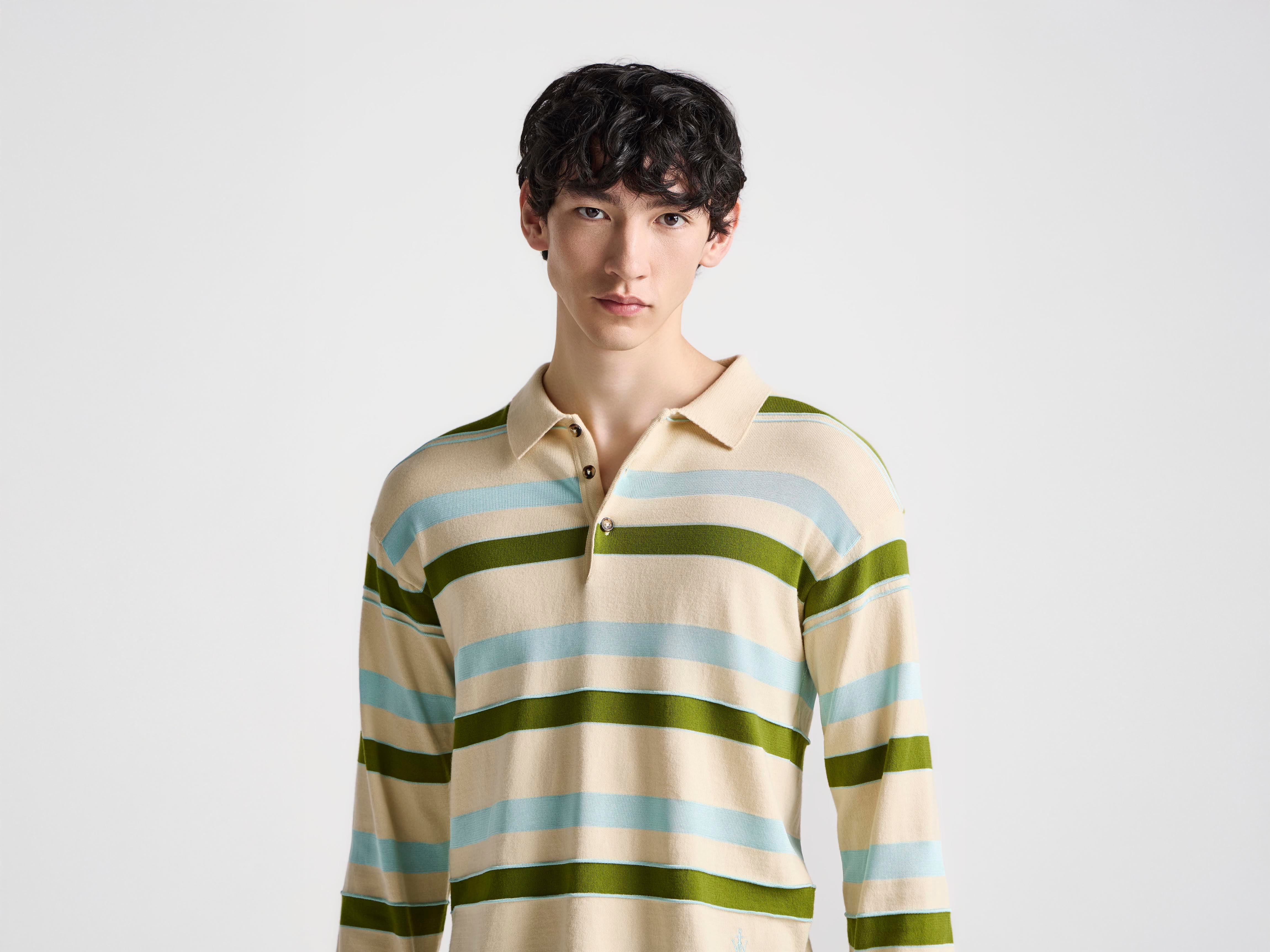 J.W.Anderson Rugby Polo Strickpolo Ivory Herren