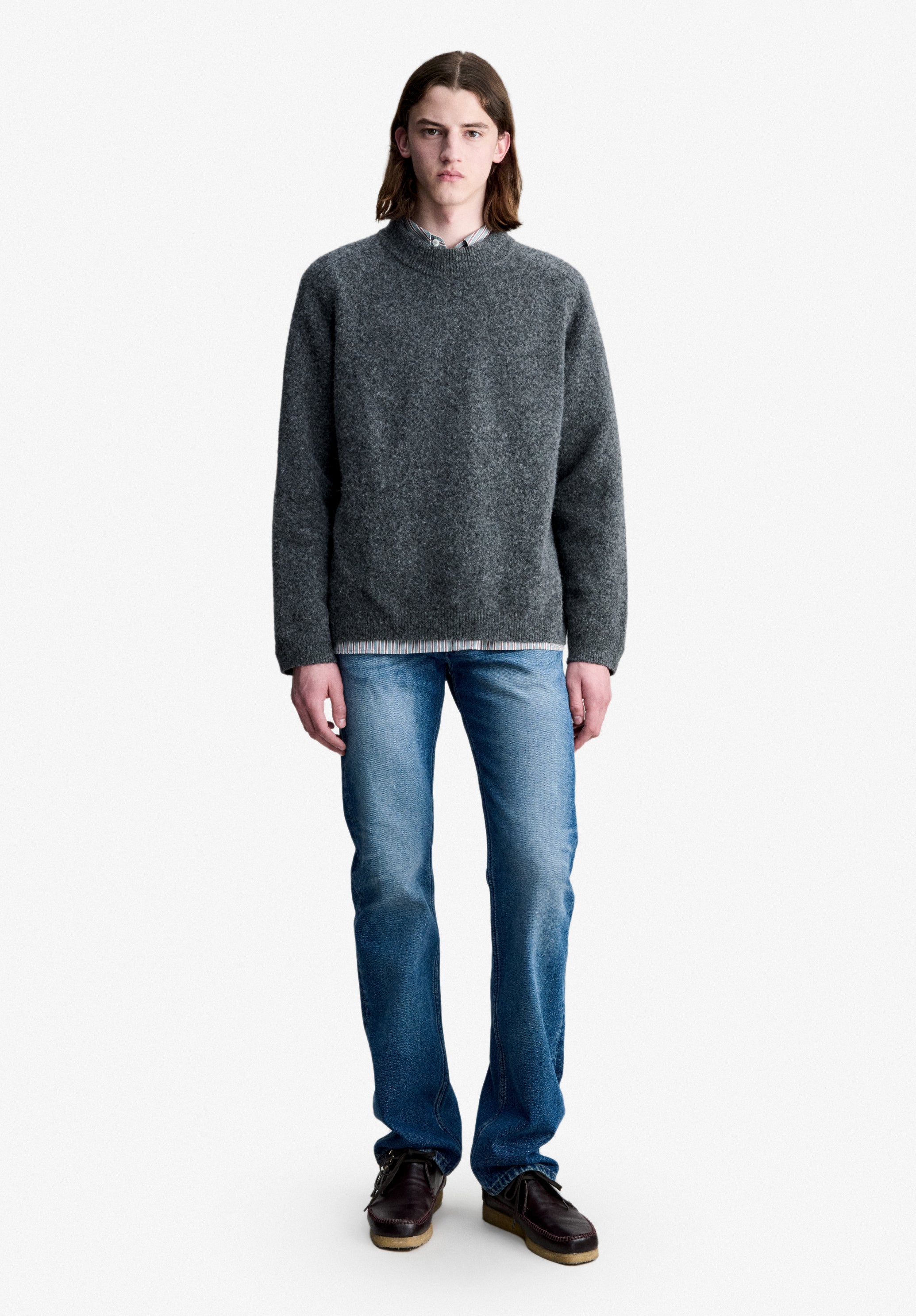 A.P.C. Pullover Strick anthrazit weit Gr. M