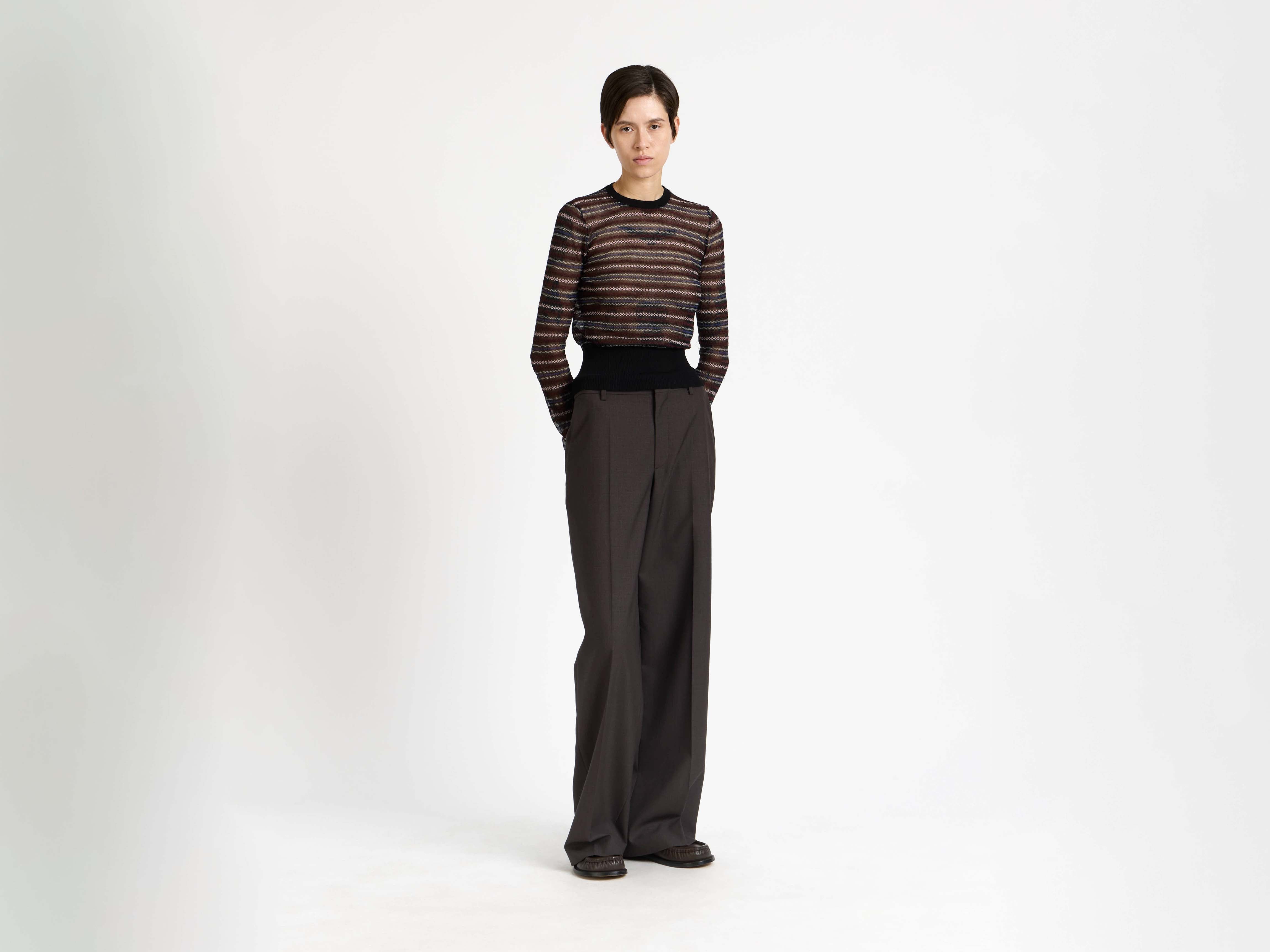 J.W.Anderson Fairisle Top Strickpullover Schwarz