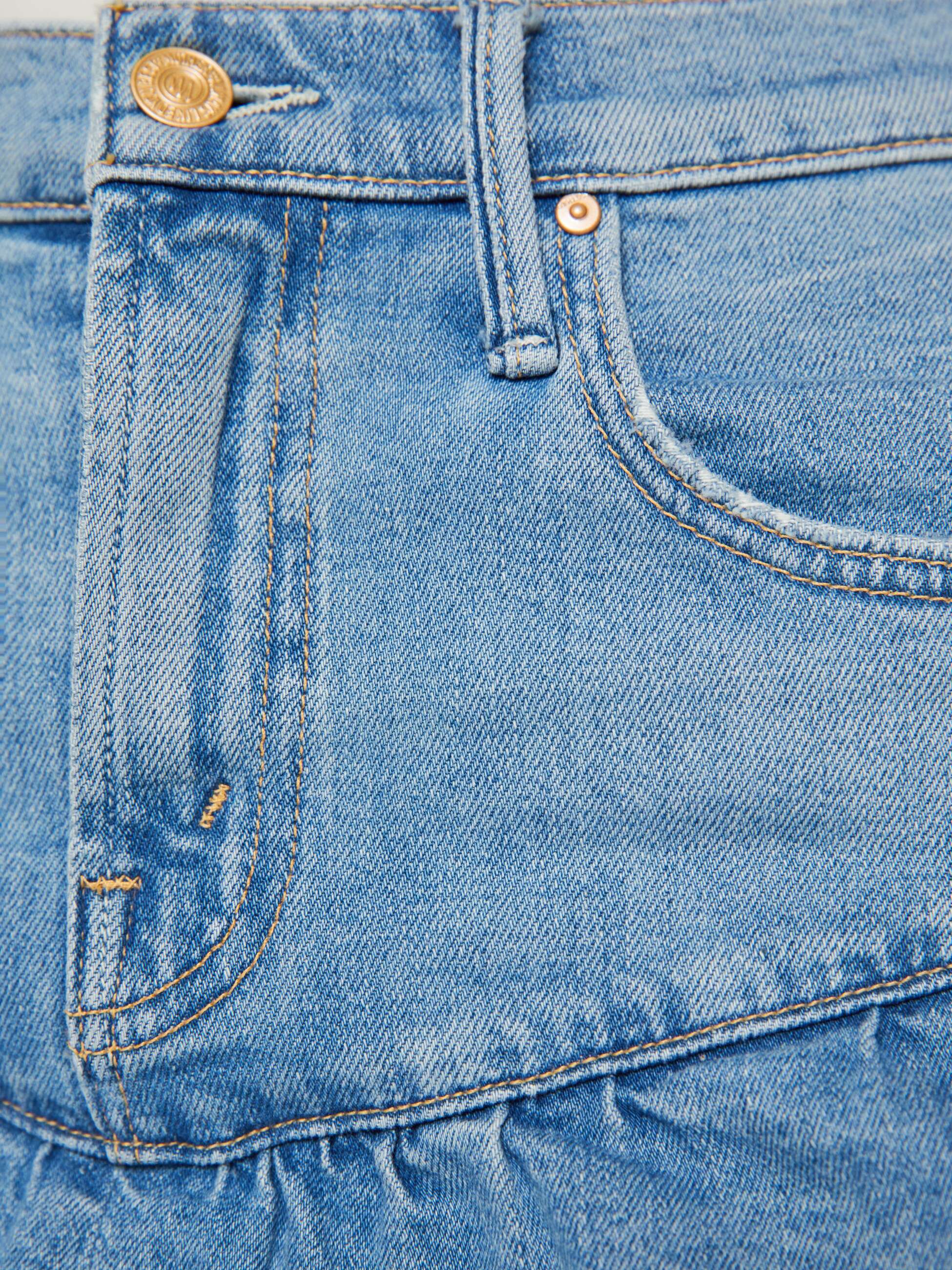 Mother Ruffle My Feathers Mini Rock Hellblau Denim