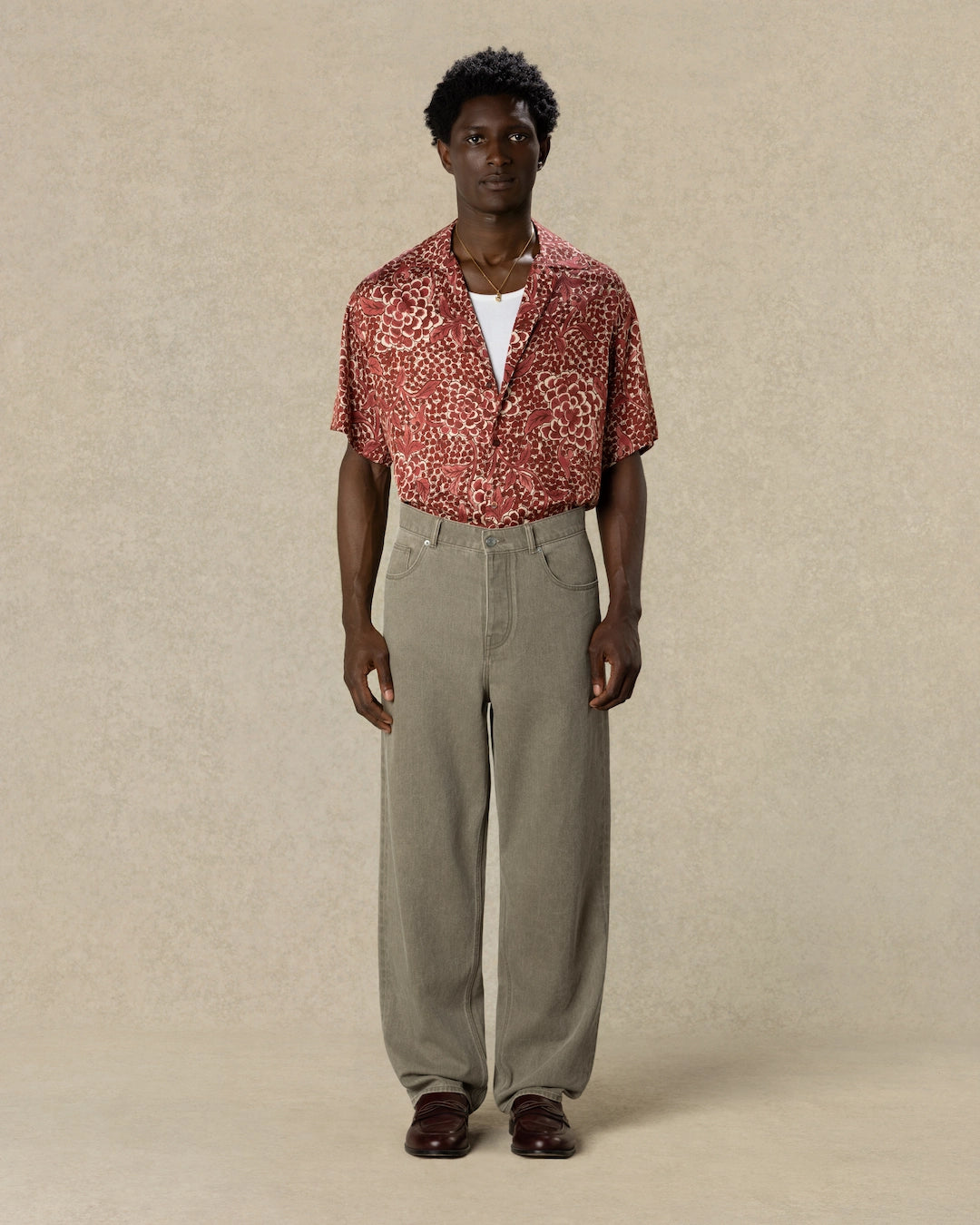 Drôle De Monsieur Straight Jeans Khaki Bio-Baumwolle