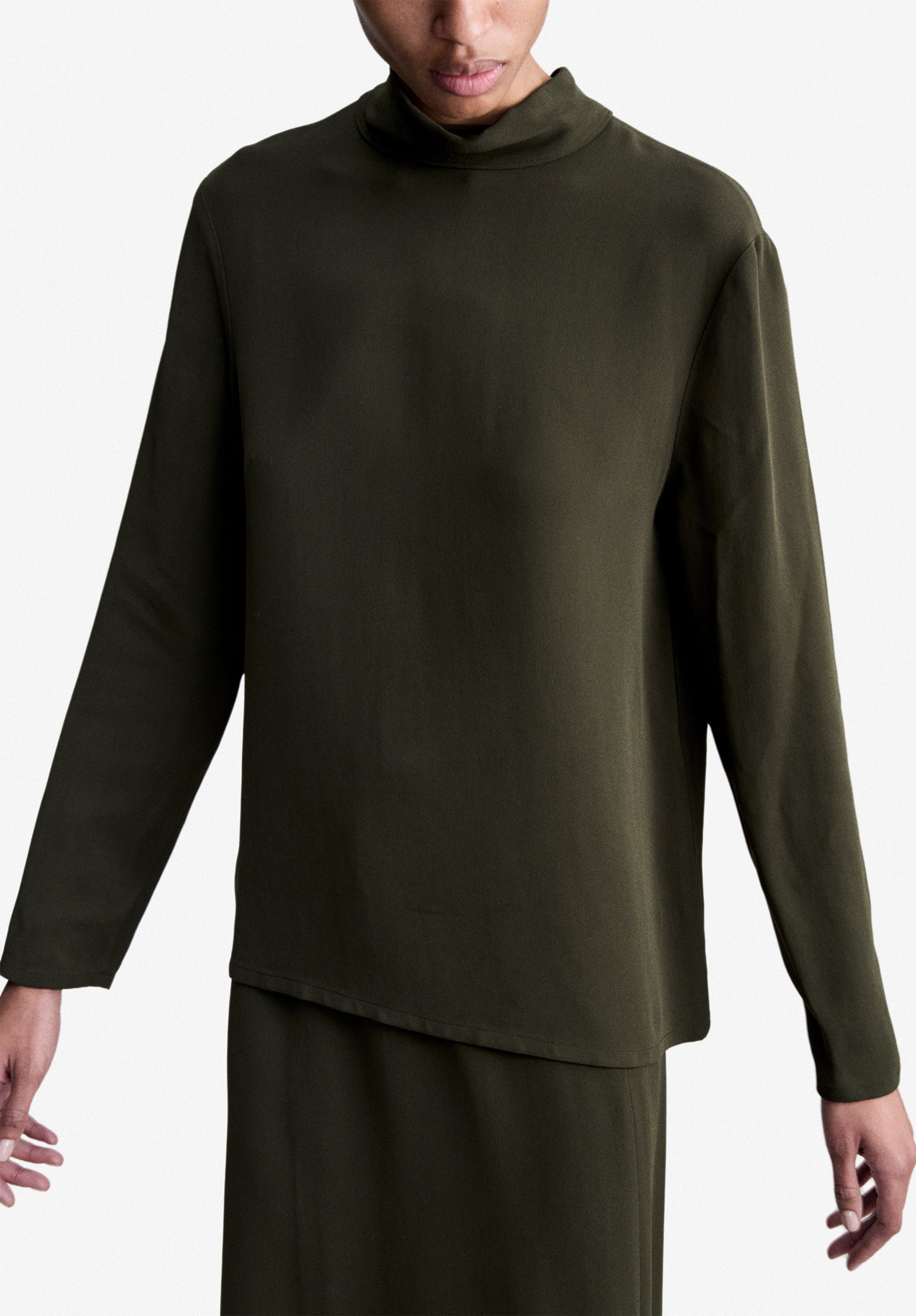 A.P.C. Bluse dunkelgrün fließend Größe 38