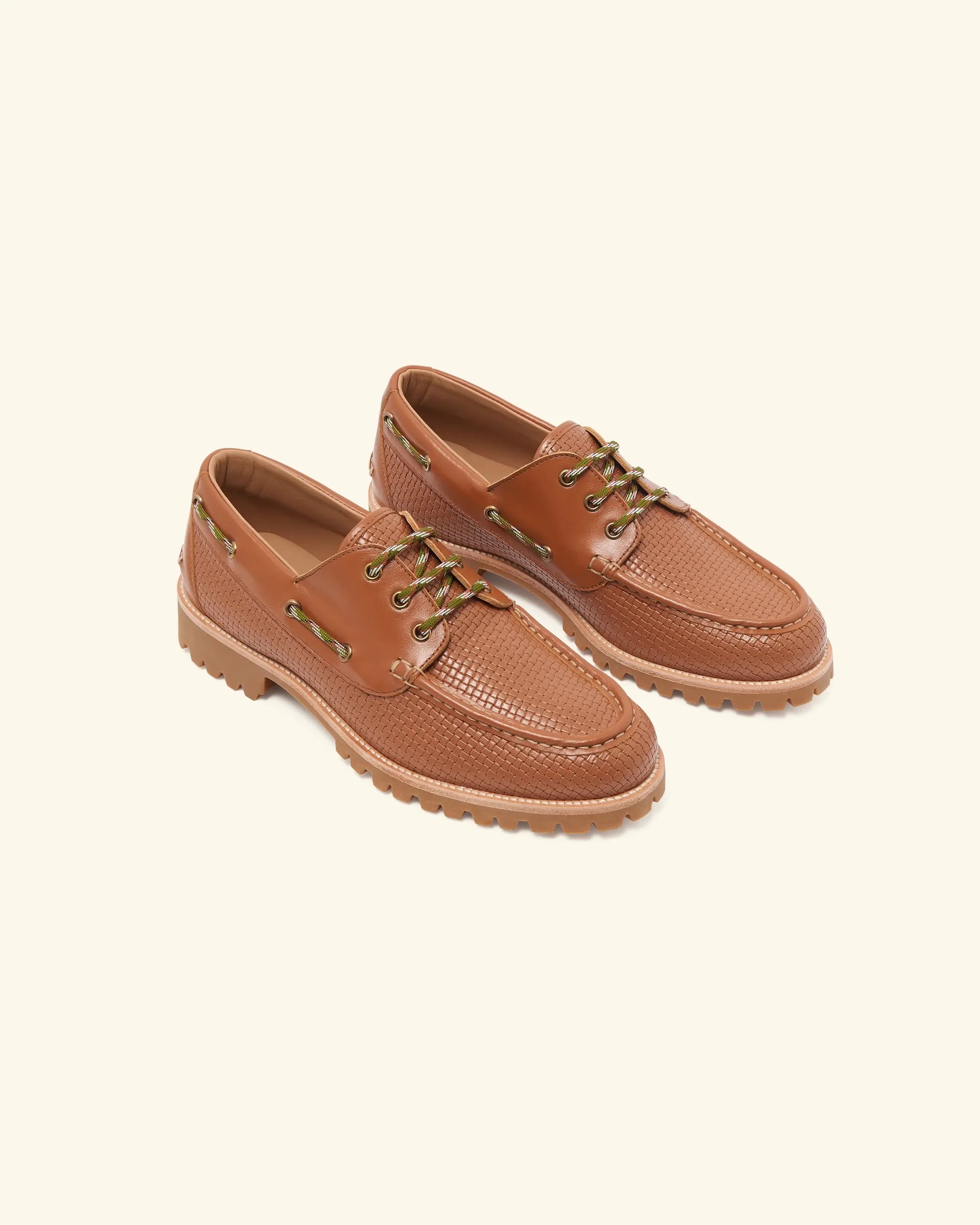 Drôle De Monsieur La Chaussure Bateau Bootsschuh cognac Leder