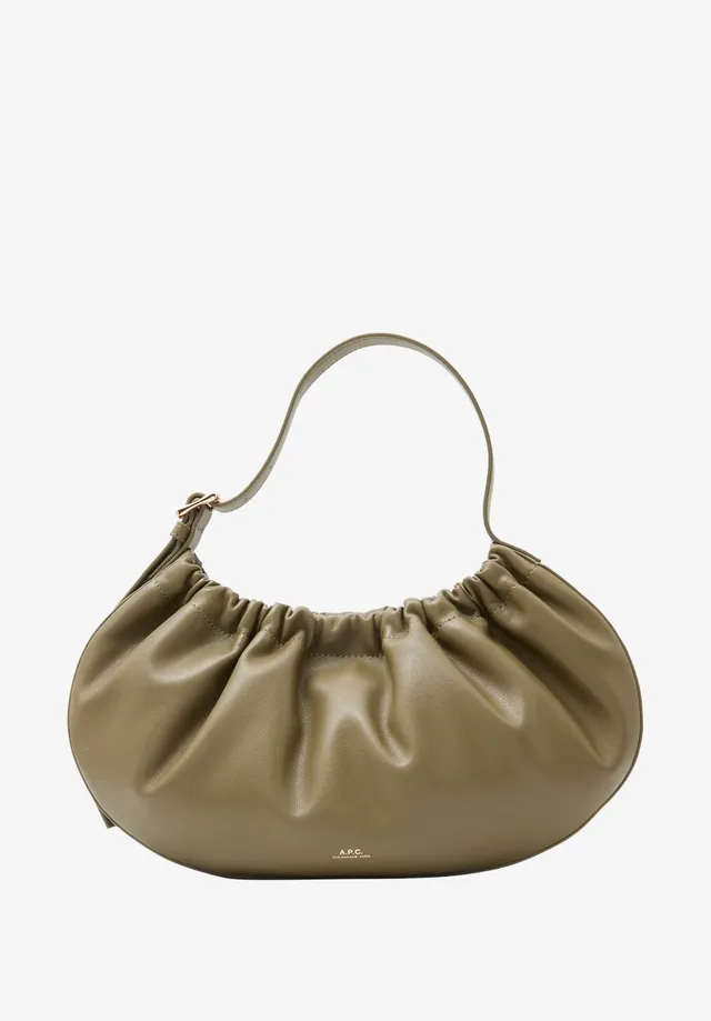 A.P.C. Ninon Hoop Schultertasche TU grün Lederoptik