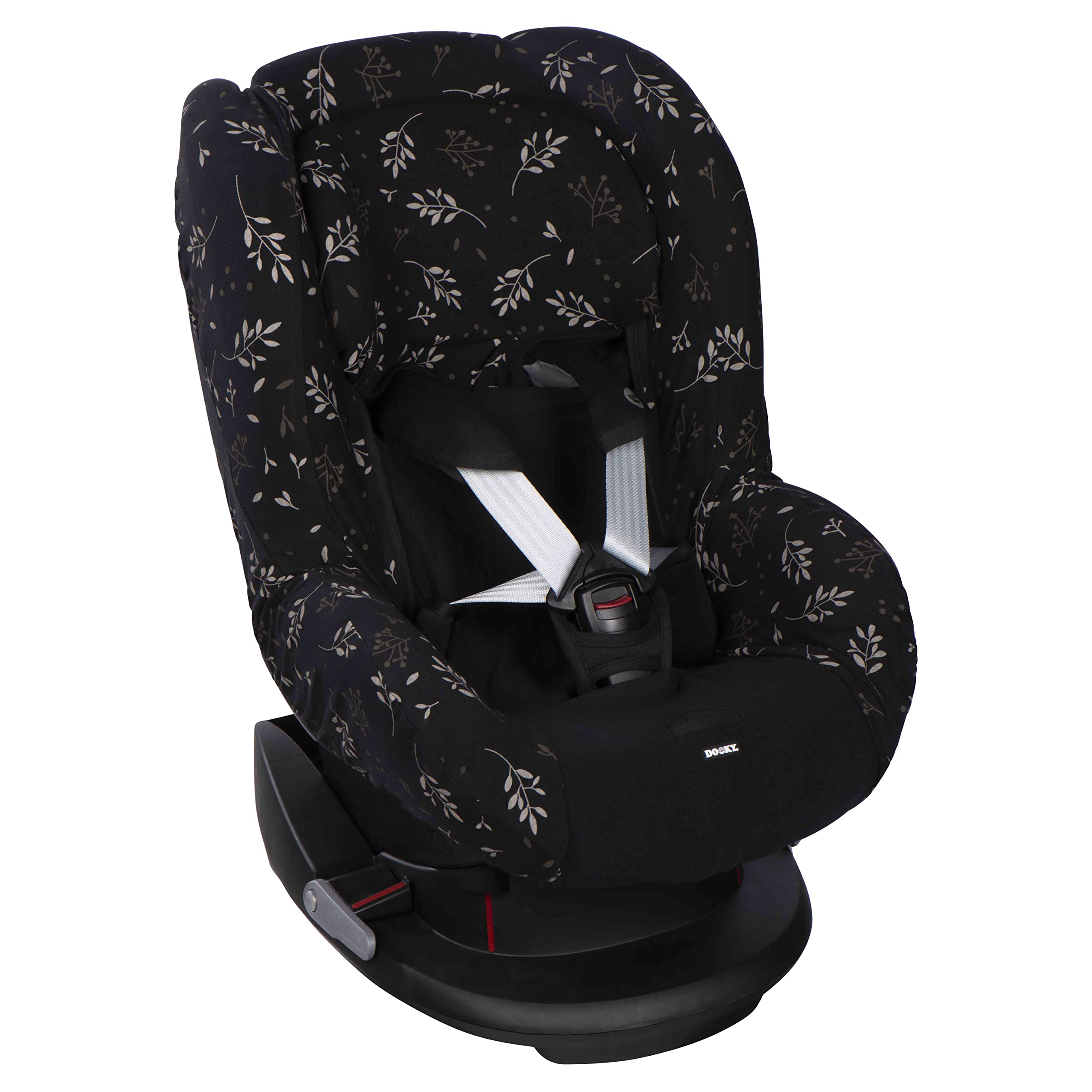 Dooky Seat Cover Group 1 Kindersitzbezug 9-18 kg Romantic Leaves Black