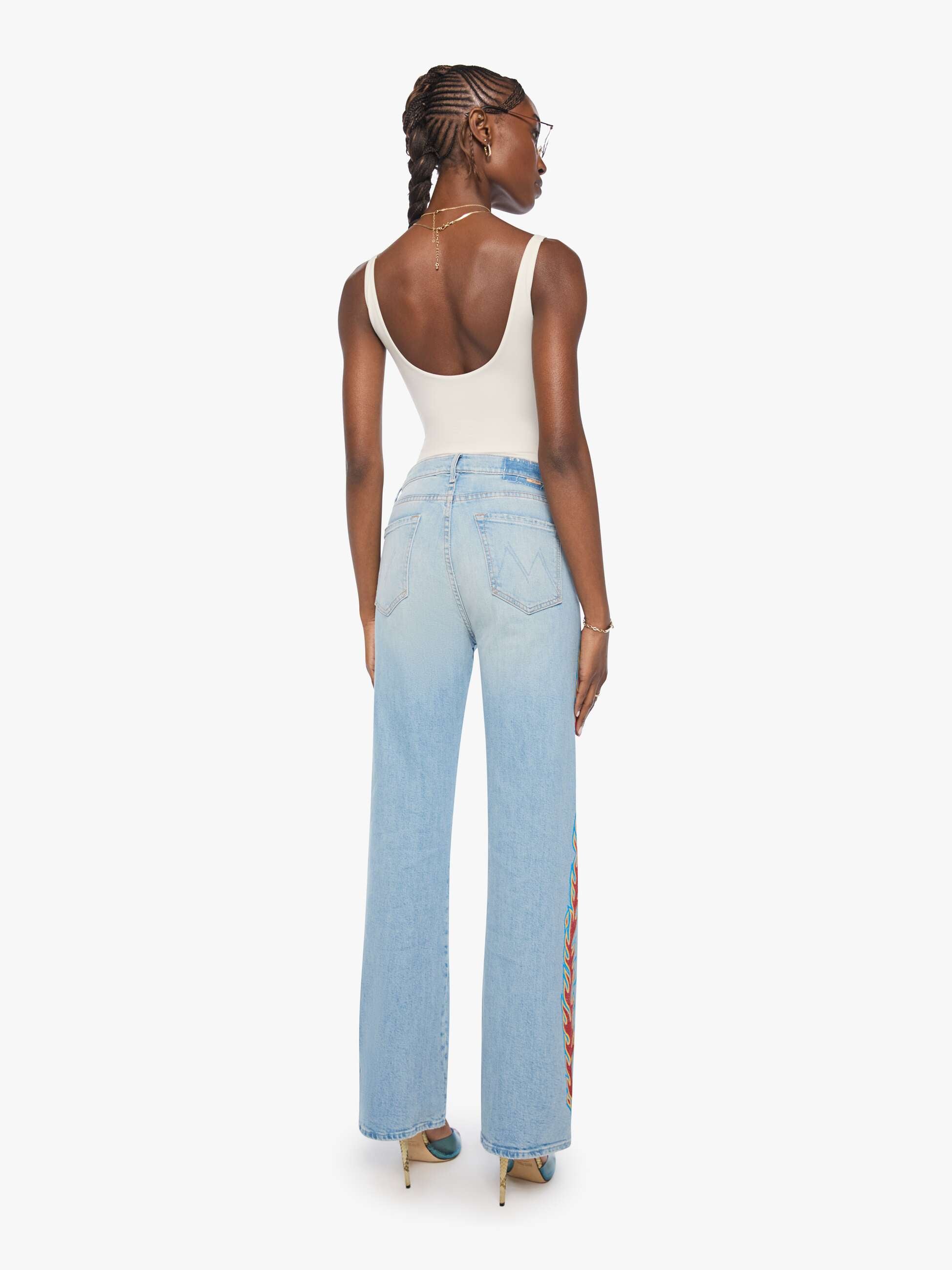 Mother The Saloon Sneak Jeans Bum A Smoke Hellblau
