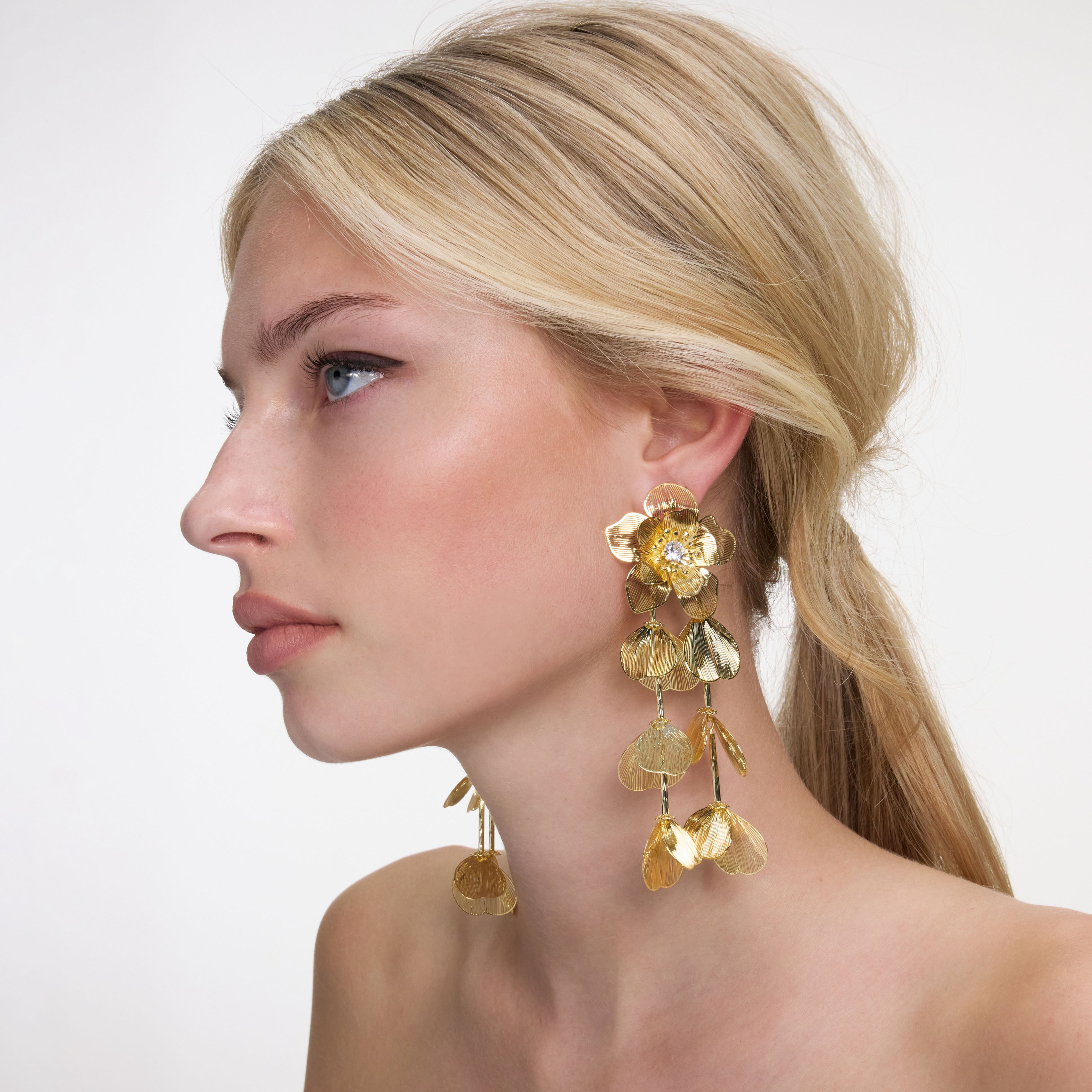 Self Portrait Jewellery Gold Flower Ohrringe Tropfen