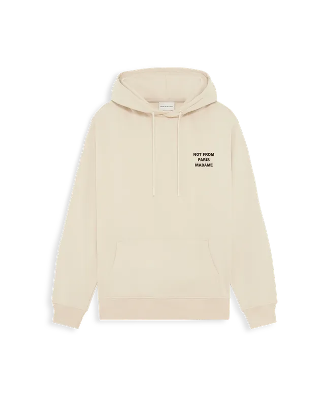Drôle De Monsieur Le Hoodie Slogan Hoodie beige Baumwolle