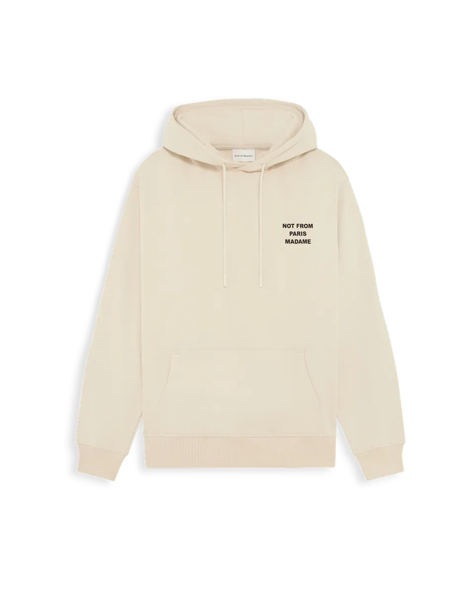 Drôle De Monsieur Le Hoodie Slogan Hoodie beige Baumwolle