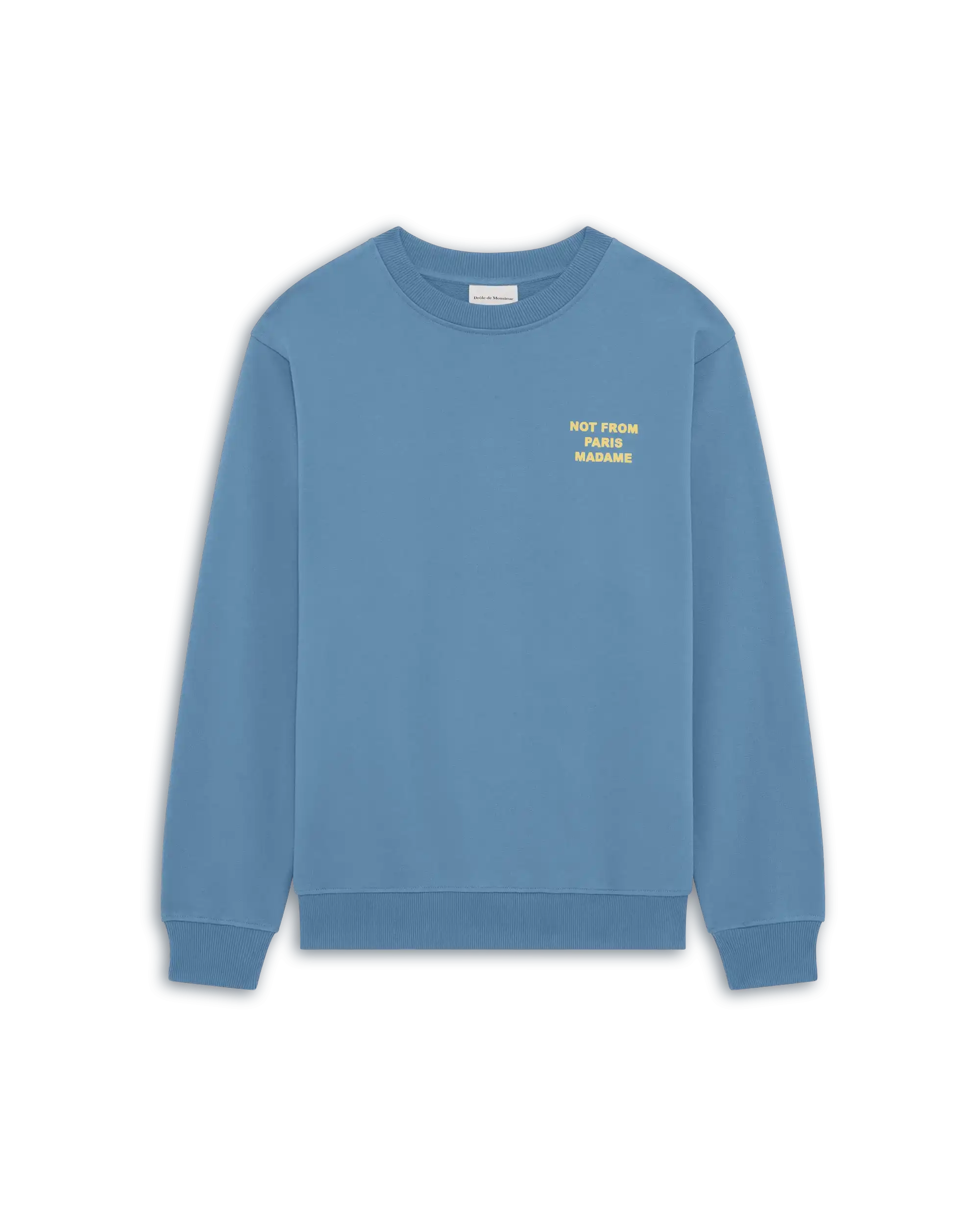 Drôle De Monsieur Slogan Sweatshirt blau Baumwolle