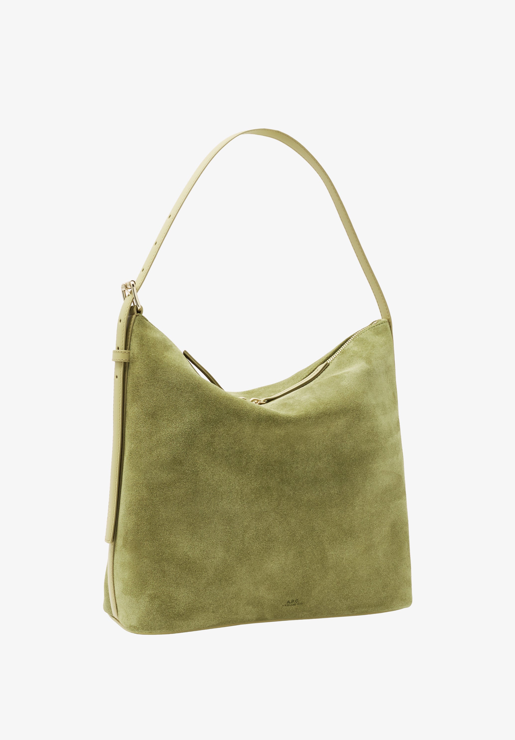 A.P.C. Vera Tasche Leder TU grün Wildleder