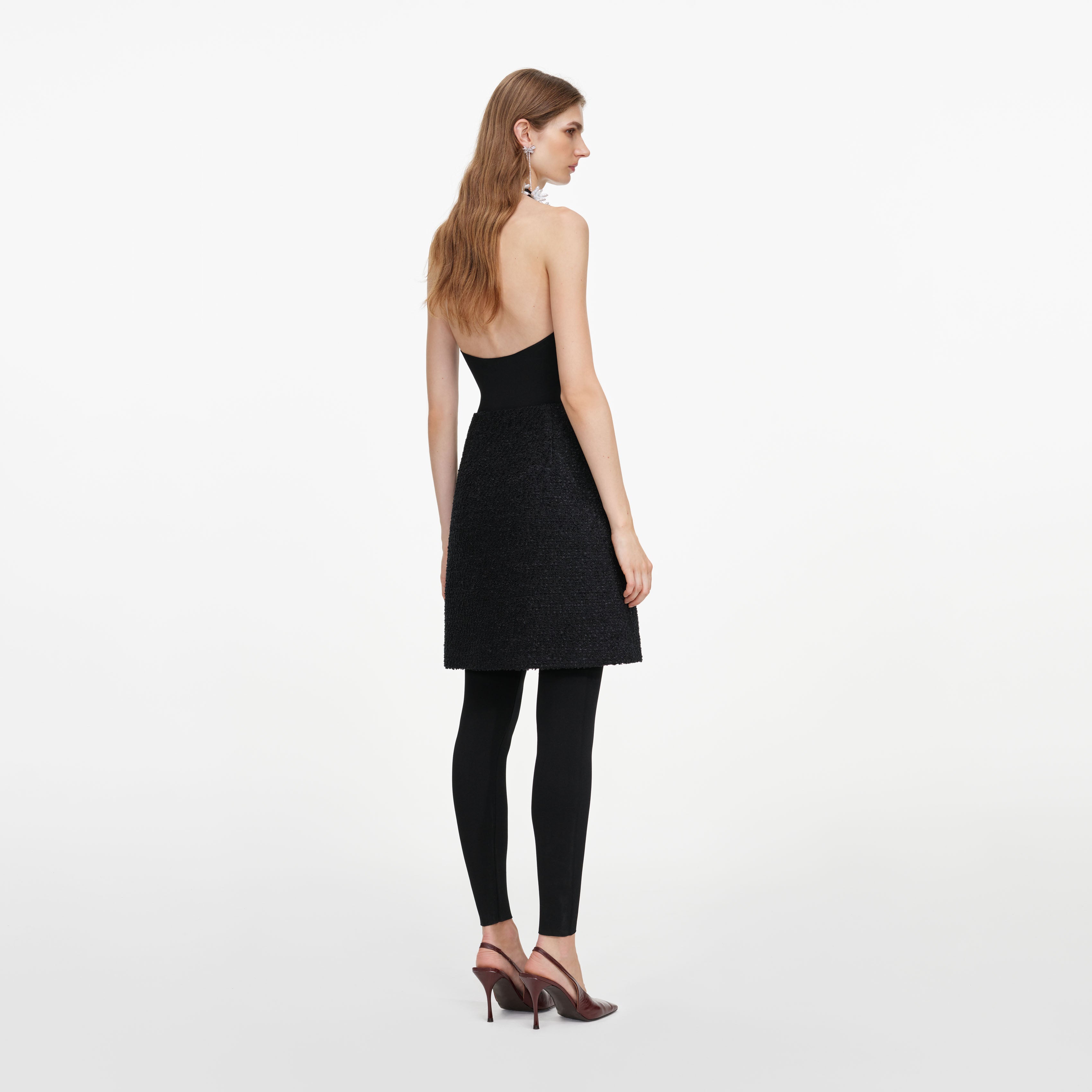 Self Portrait Bottoms Black Boucle Mini Rock Schwarz Boucle