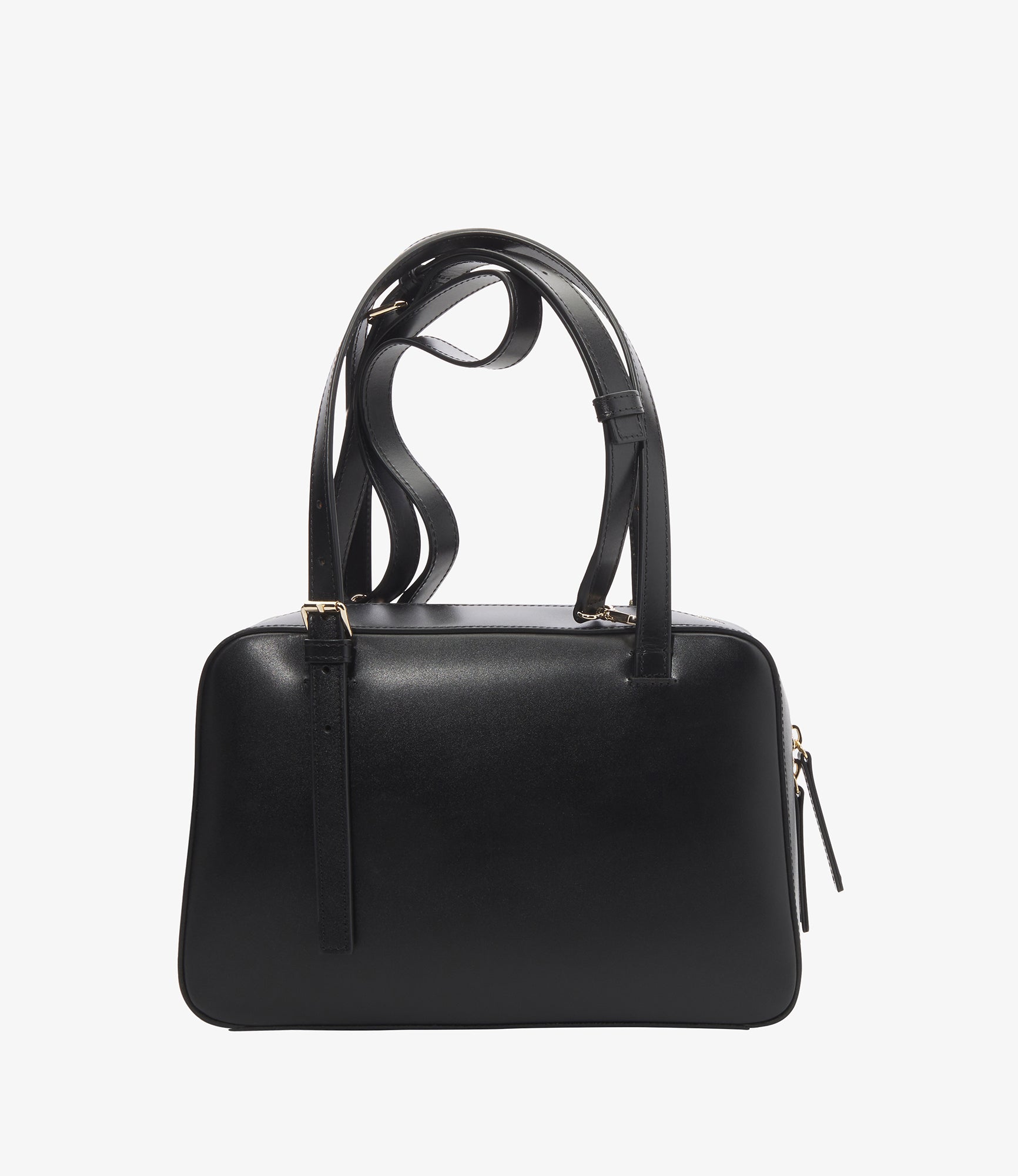 A.P.C. Virginie Box Tasche TU Glattleder Gold-Schnallen