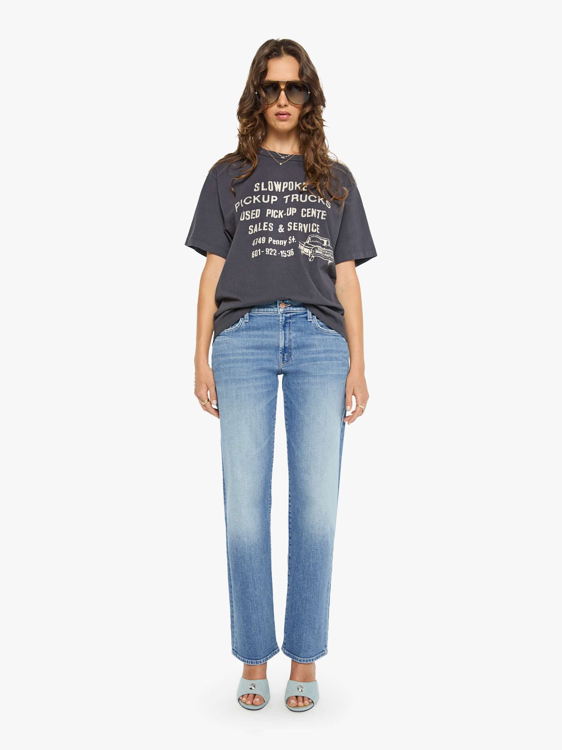 Mother The Big Boy T-Shirt Slowpoke Dunkelgrau Print